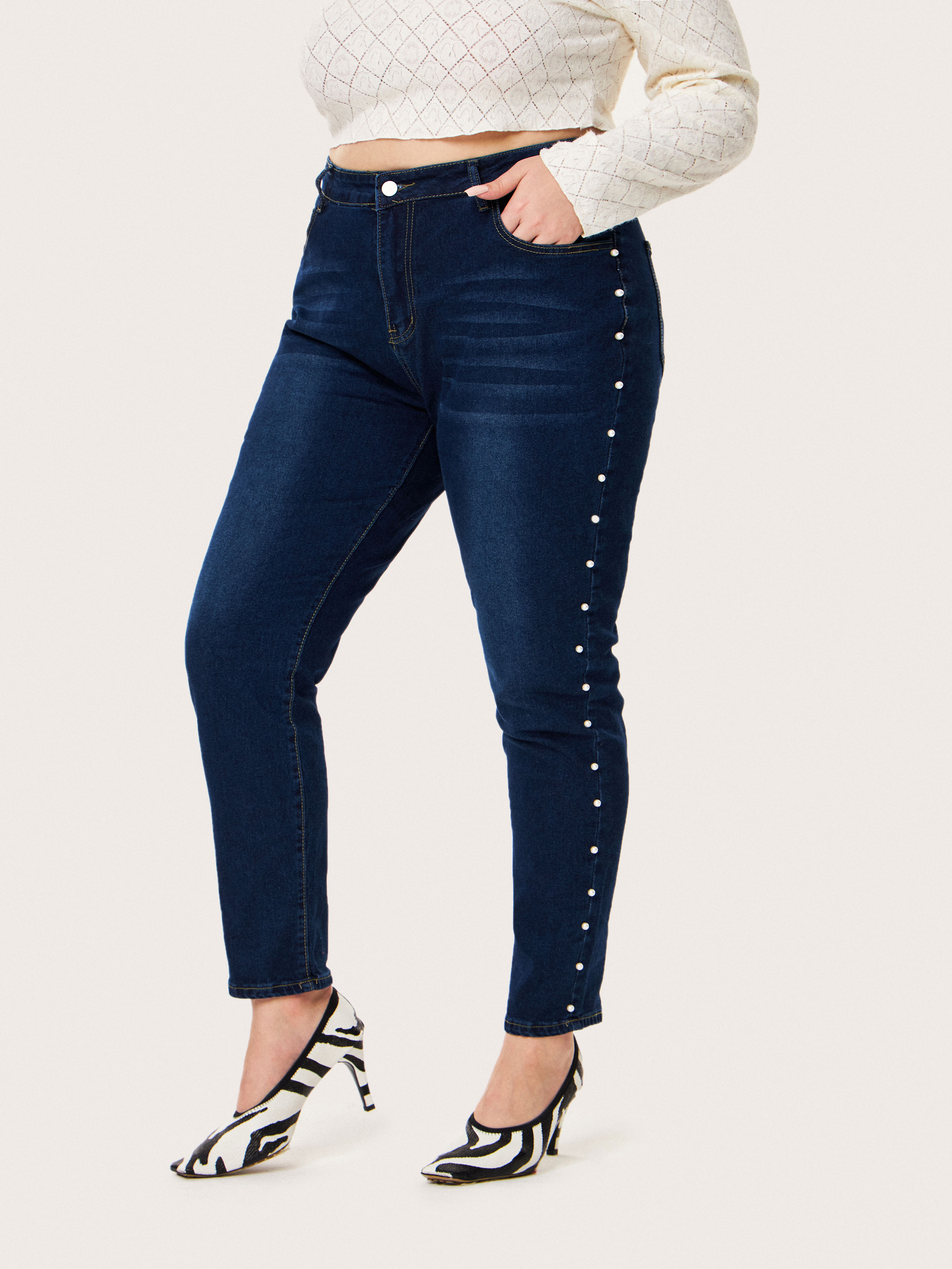 Pearl Decor Jeans Curve Plus Cider