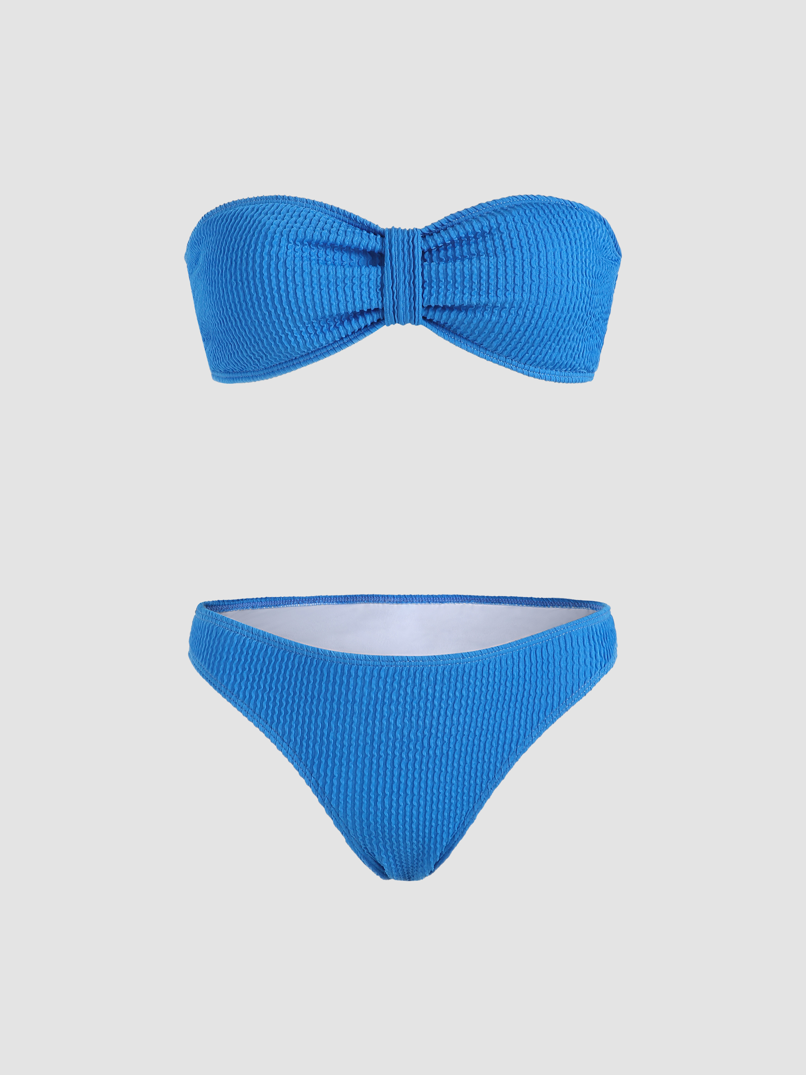 Solid Bow Bikini Set Cider