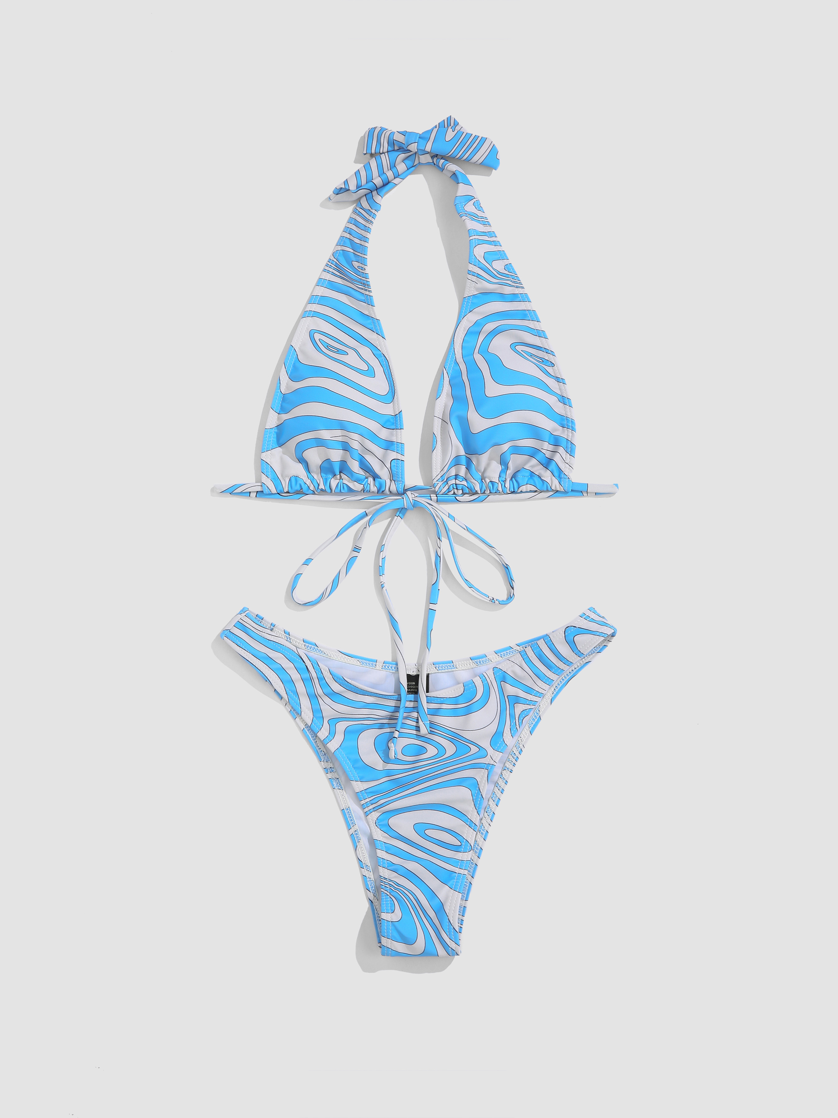 Wave Halter Bikini Set Cider