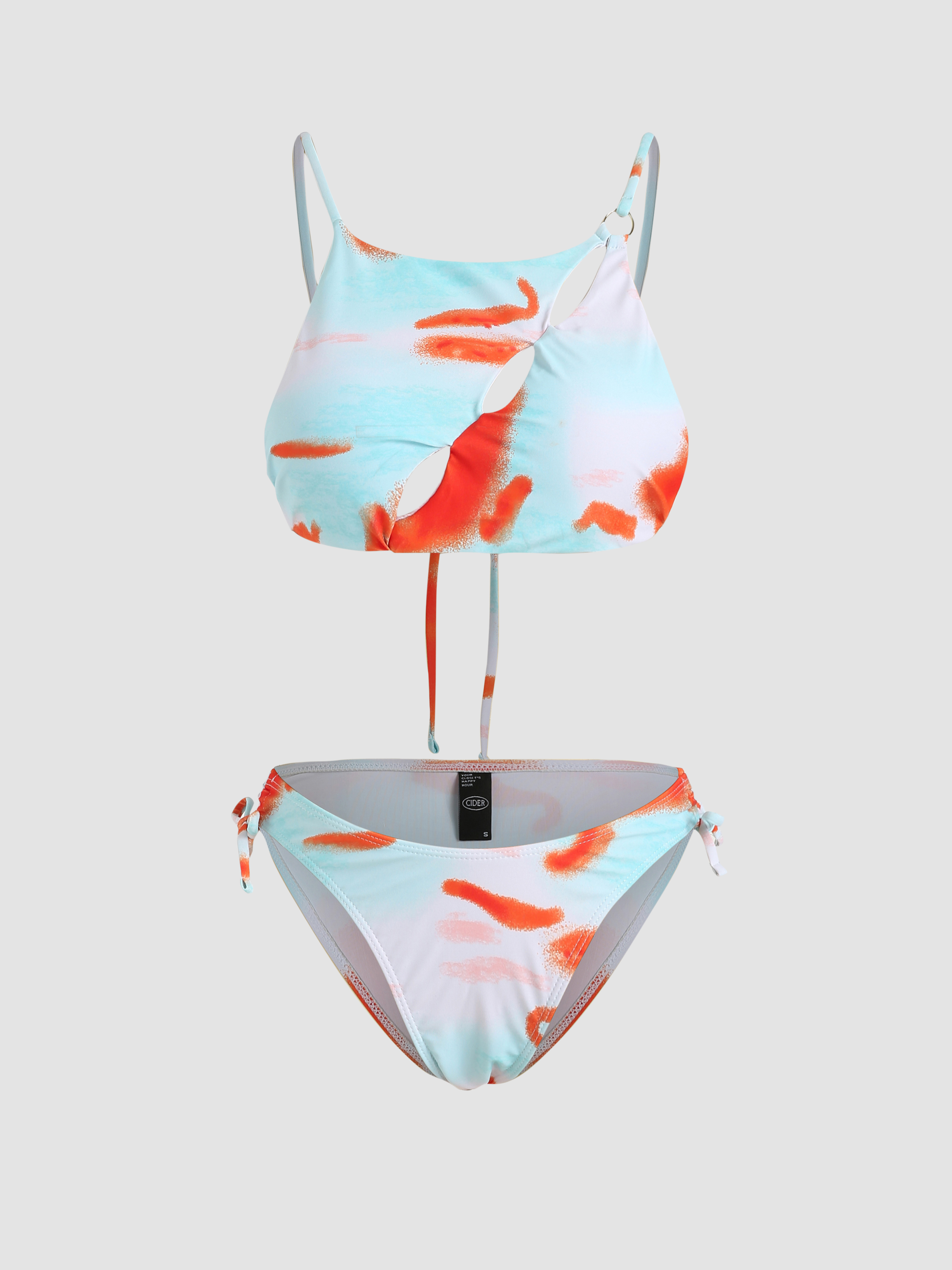 Aquarell Cut Out Bikini Set Cider