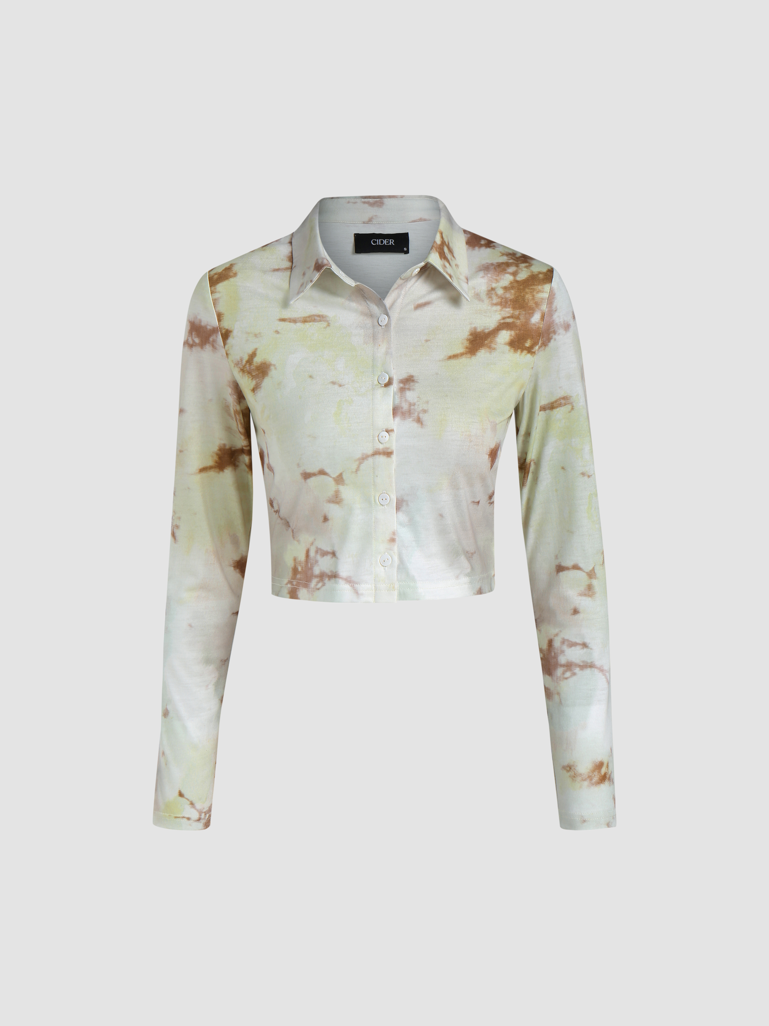 Tie Dye Button Down Blouse Cider