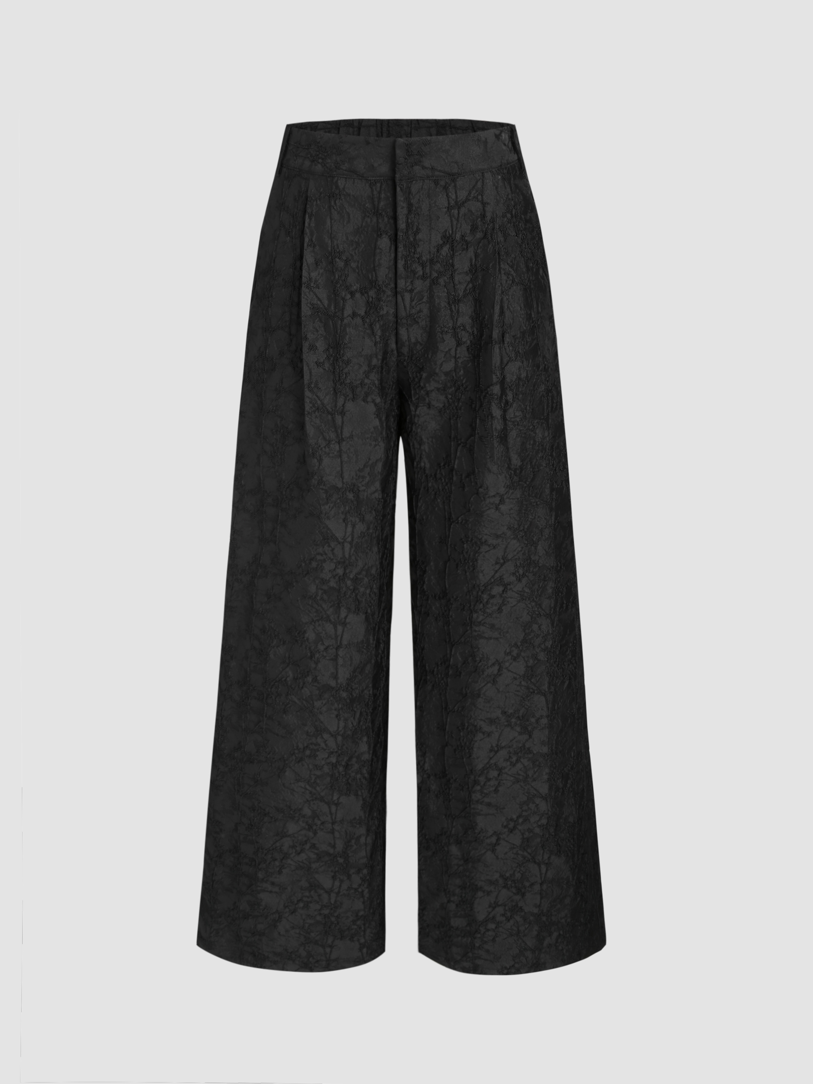 Floral Jacquard Wide Leg Trousers Cider