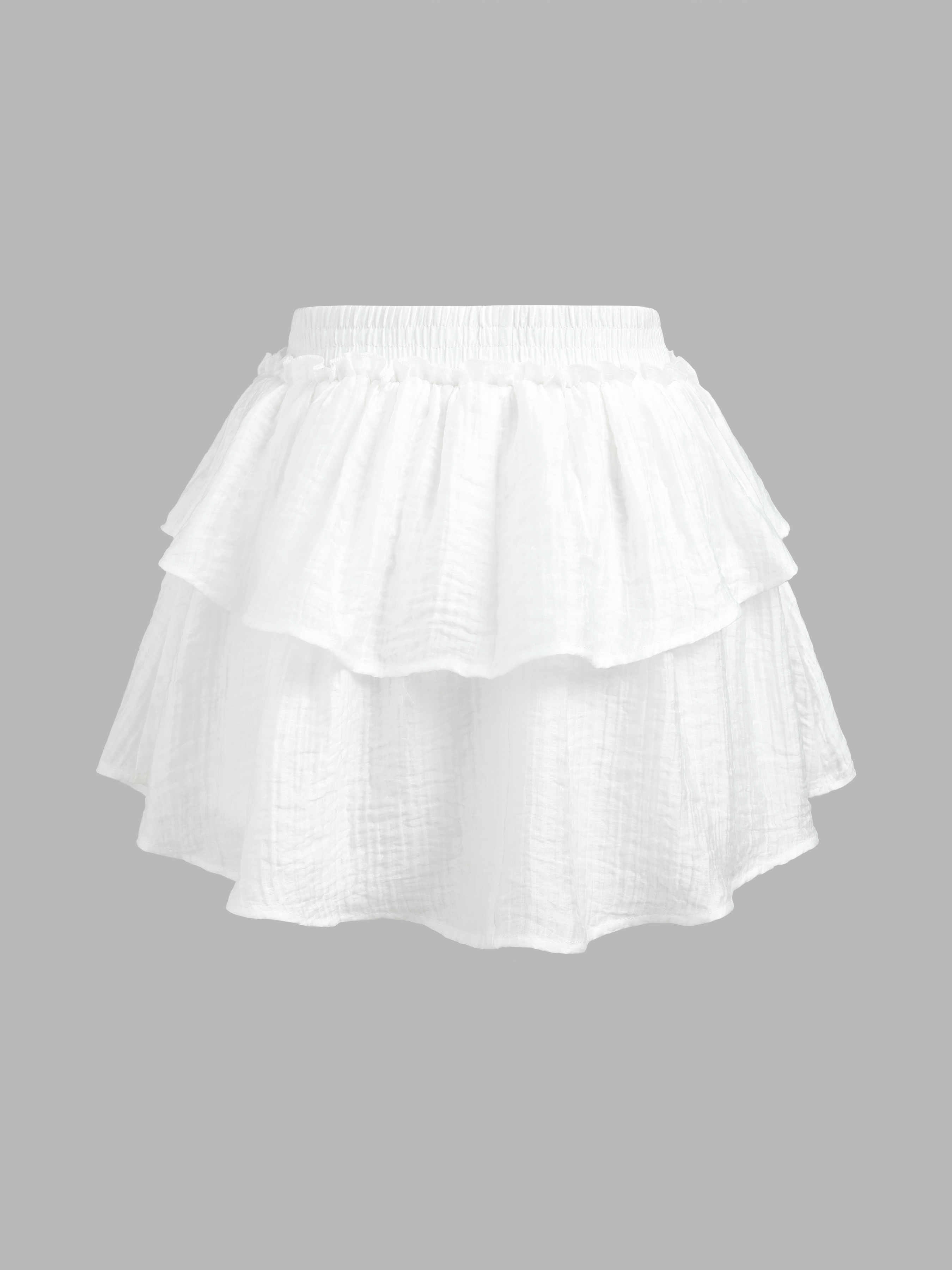 Lace Floral Lace Layered Mini Skirt For Daily Casual