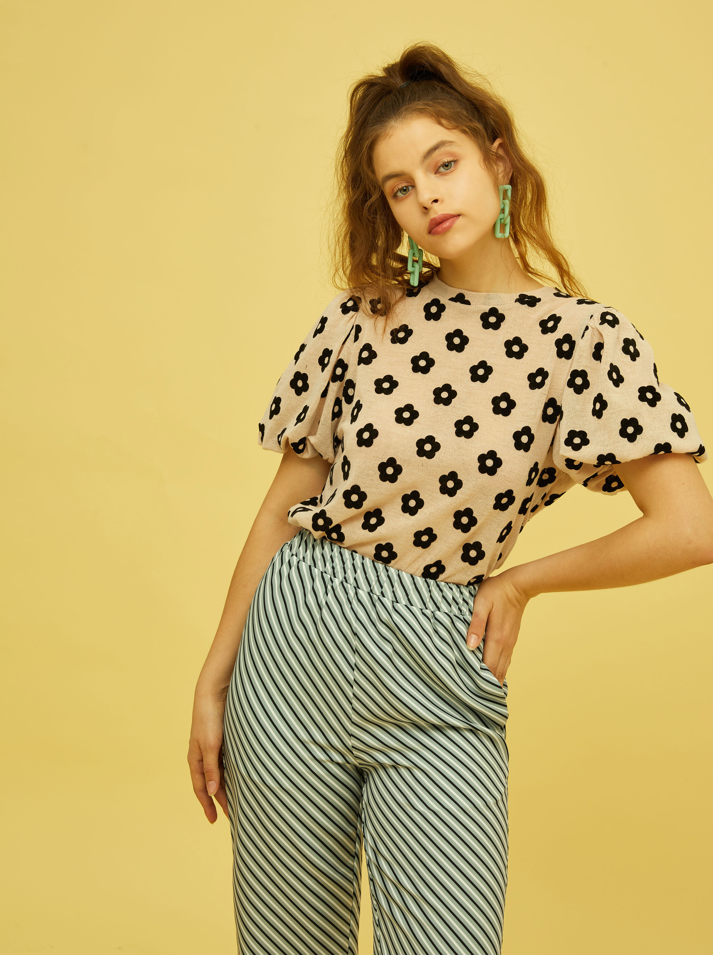 Bonnie ribbed cut and sew | mikoto | TINA：JOJUN