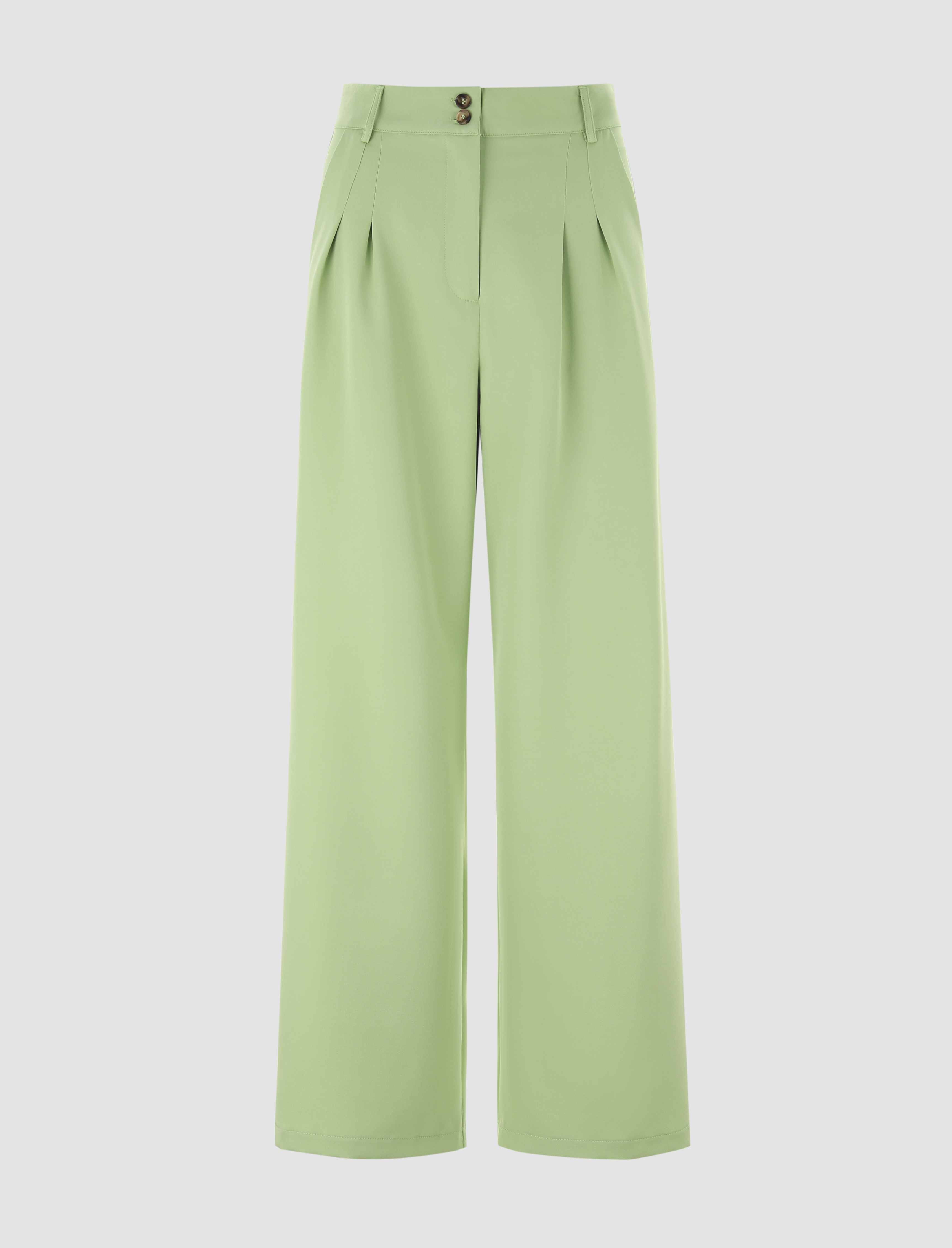 Solid Wide Leg Trousers - Cider