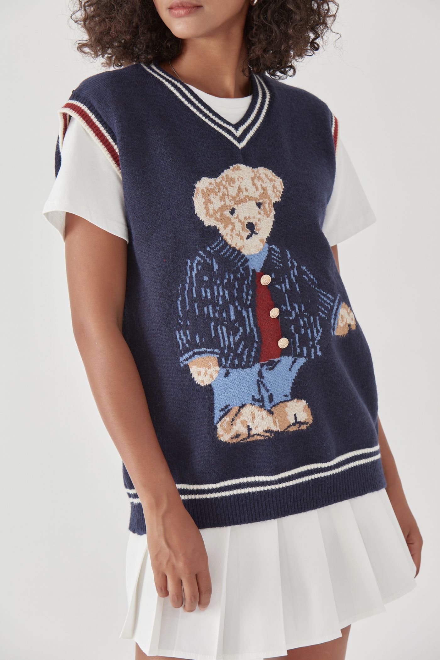 Wool-blend "Bearly" Made It Sweater Vest