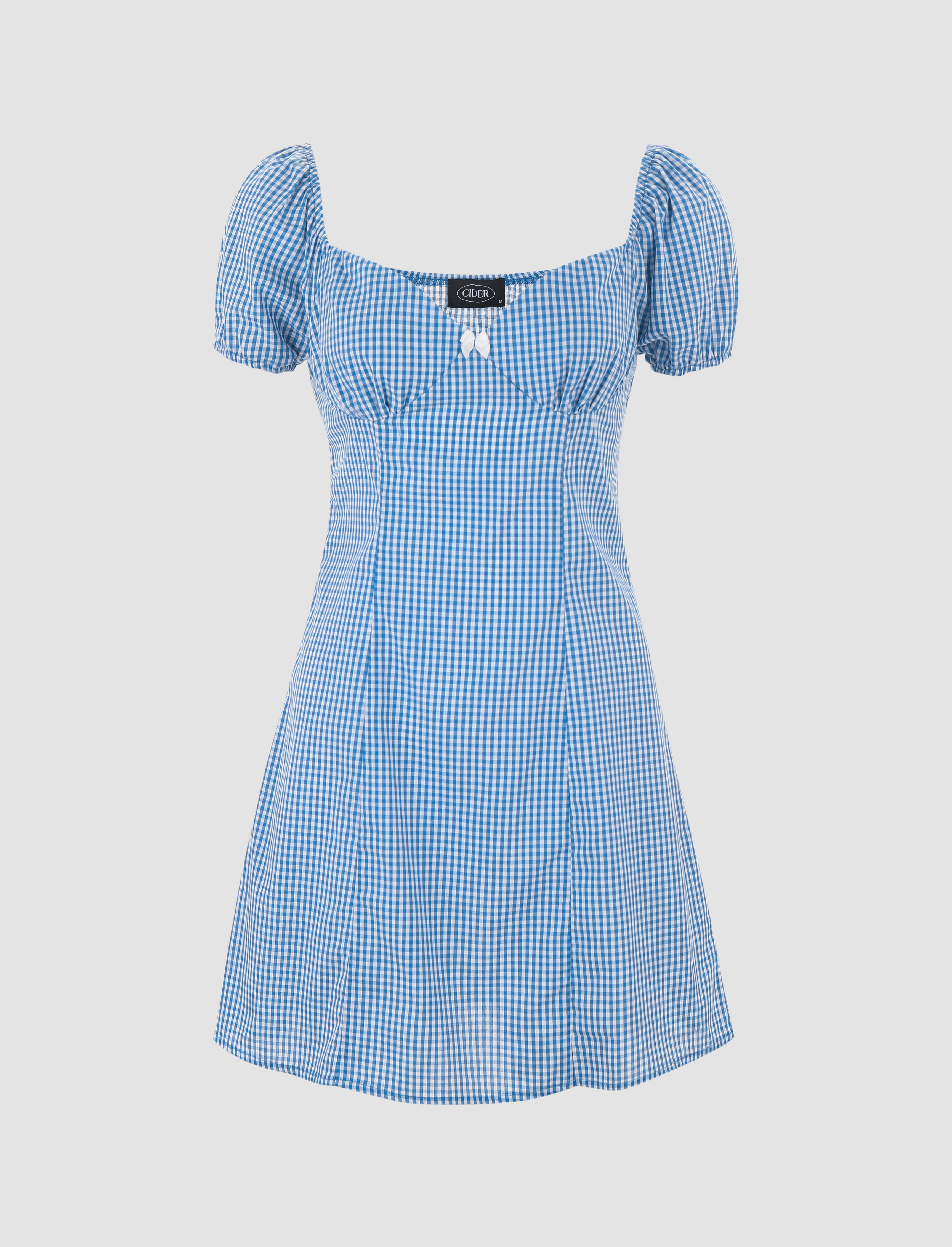 White Bow On Front Mini Dress Cider