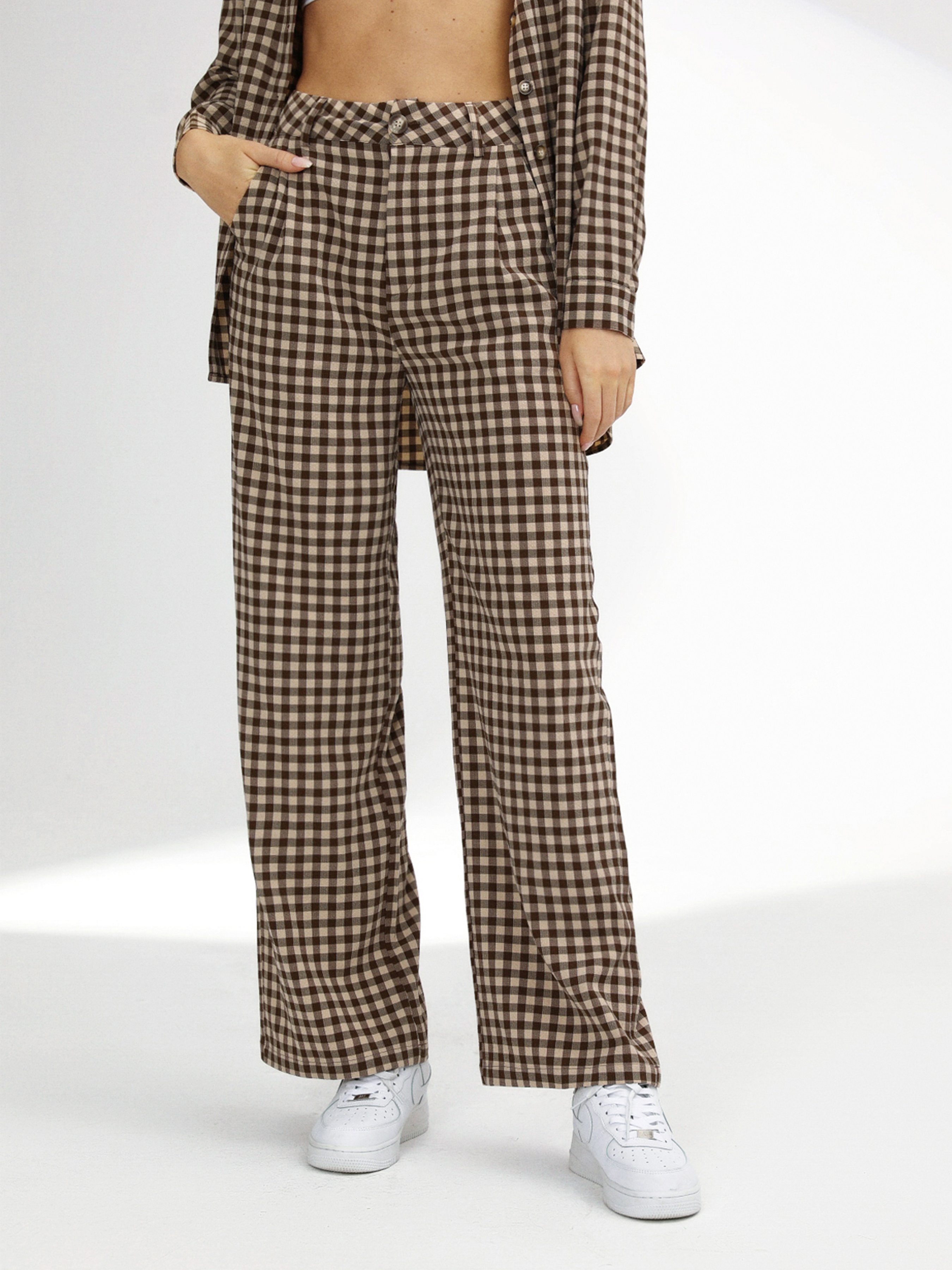 Brown Check Home Long Pants Cider