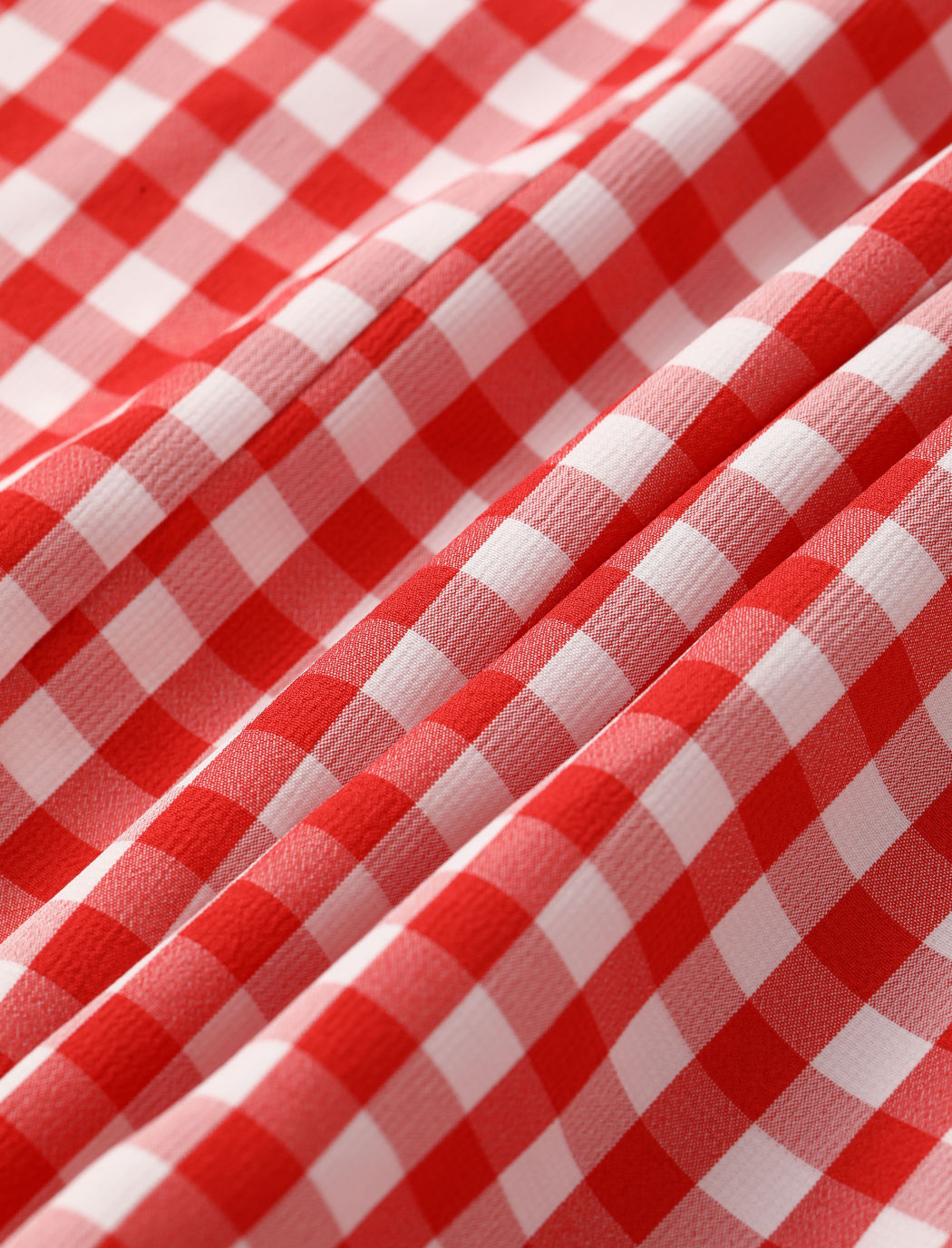 Rot kariertes Midikleid mit V-Ausschnitt