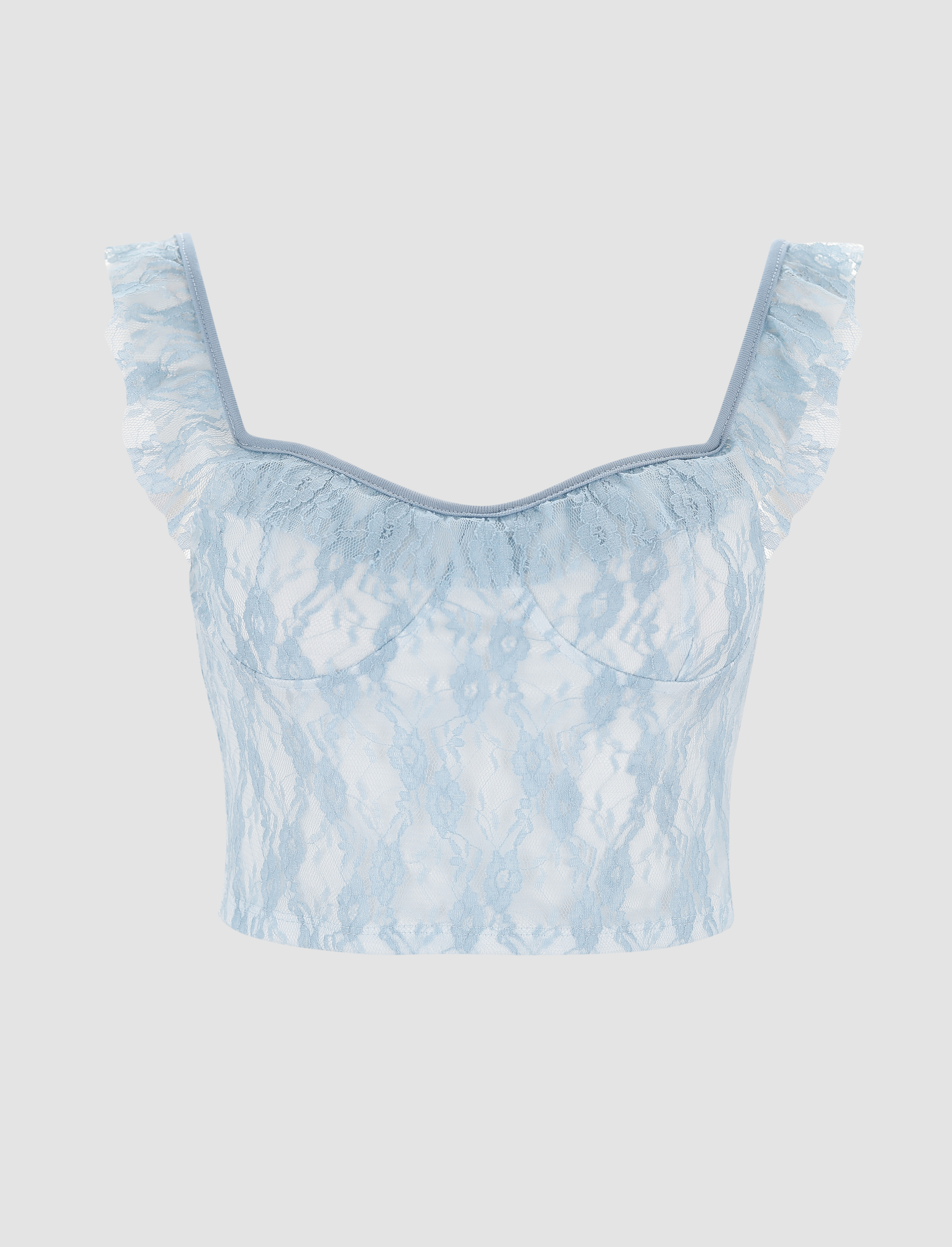 Blue Lace Tank Top
