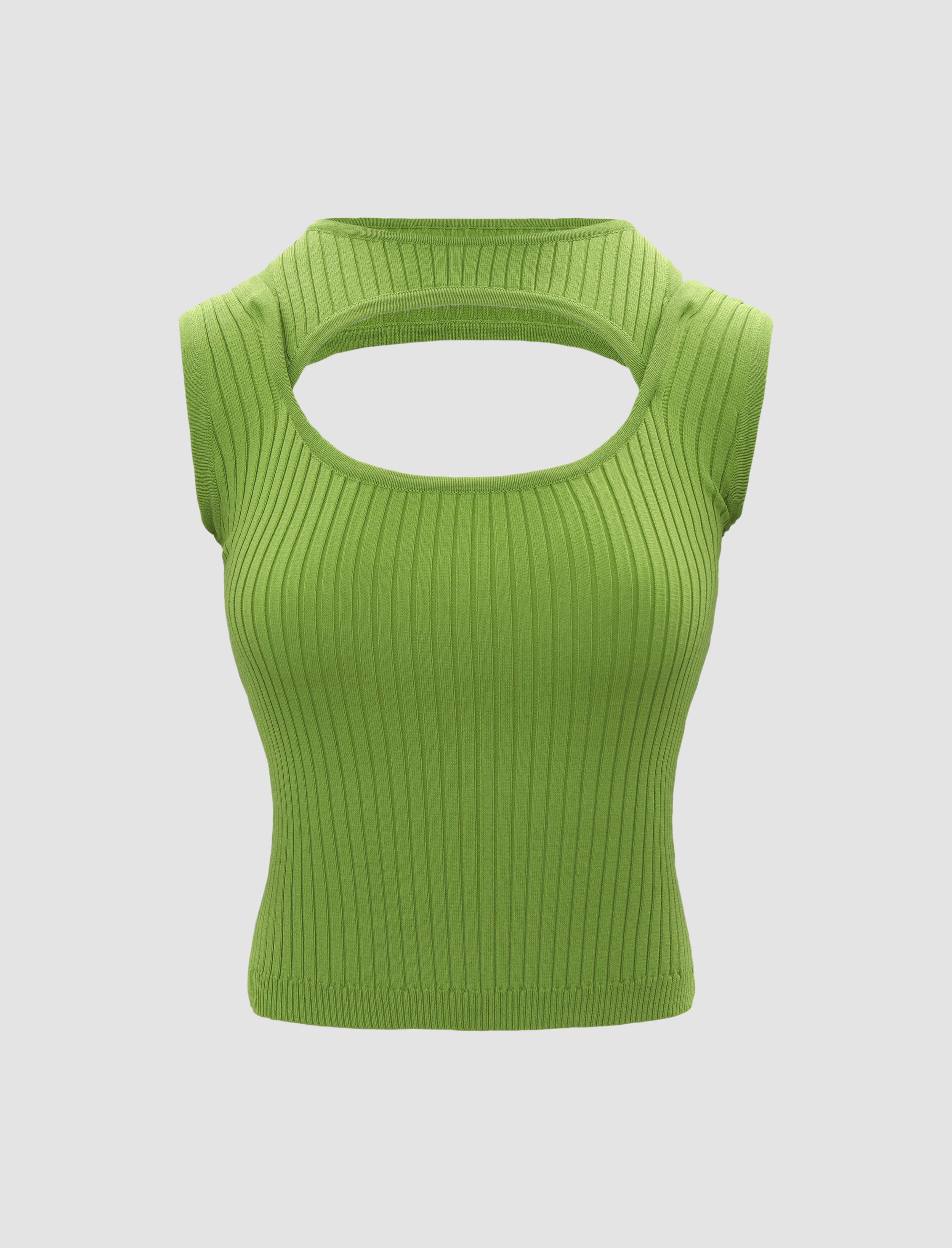 Cut Out Knitted Vest Cider