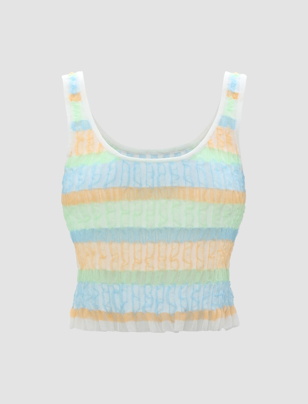 Striped Ruffle Tank Top