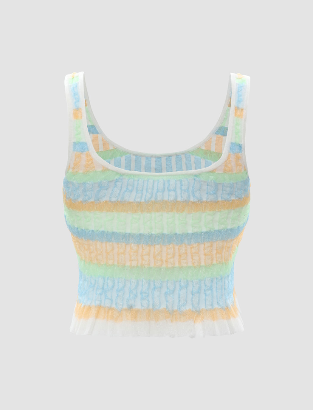 Striped Ruffle Tank Top