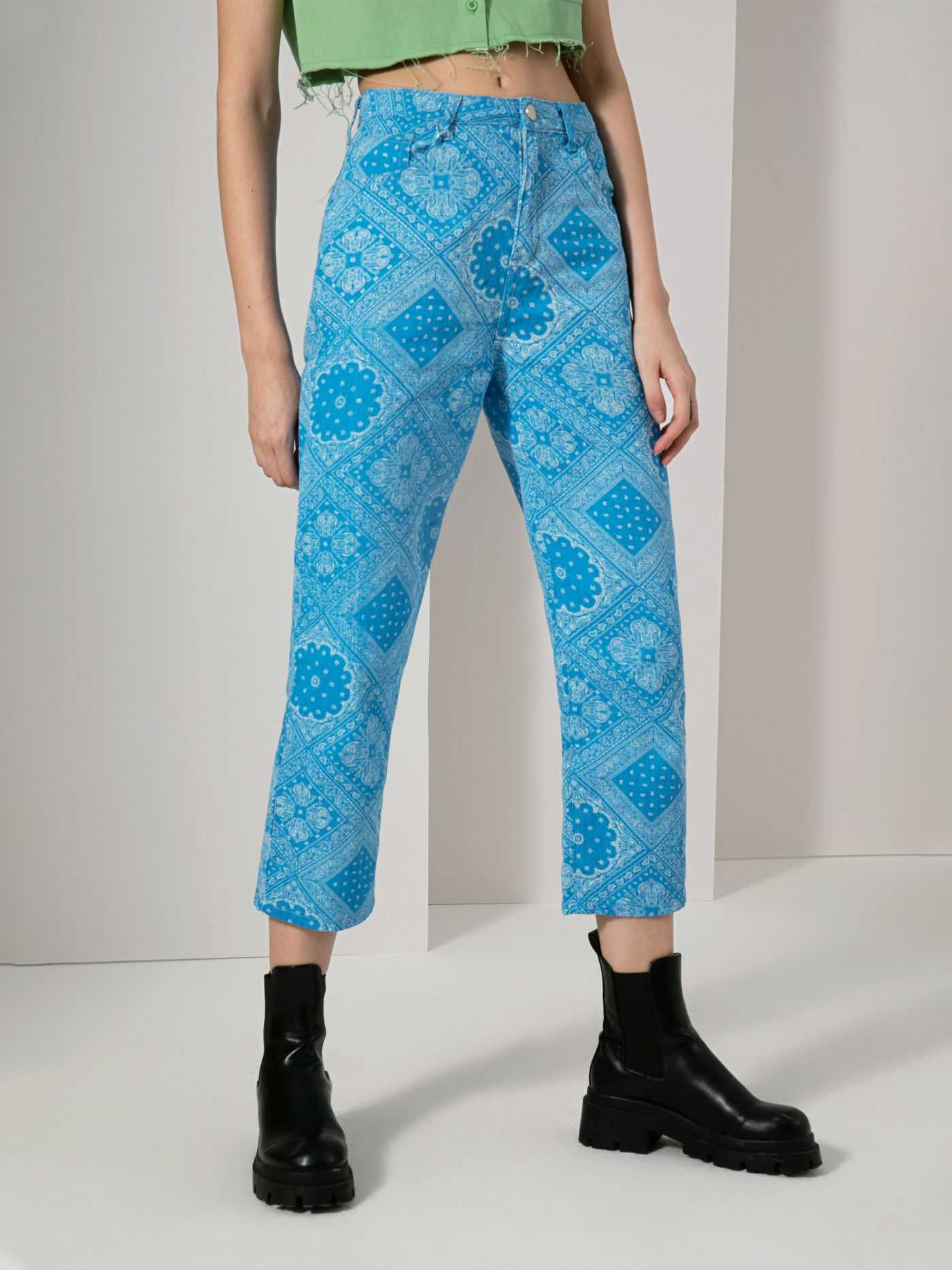 Vintage Print Jeans