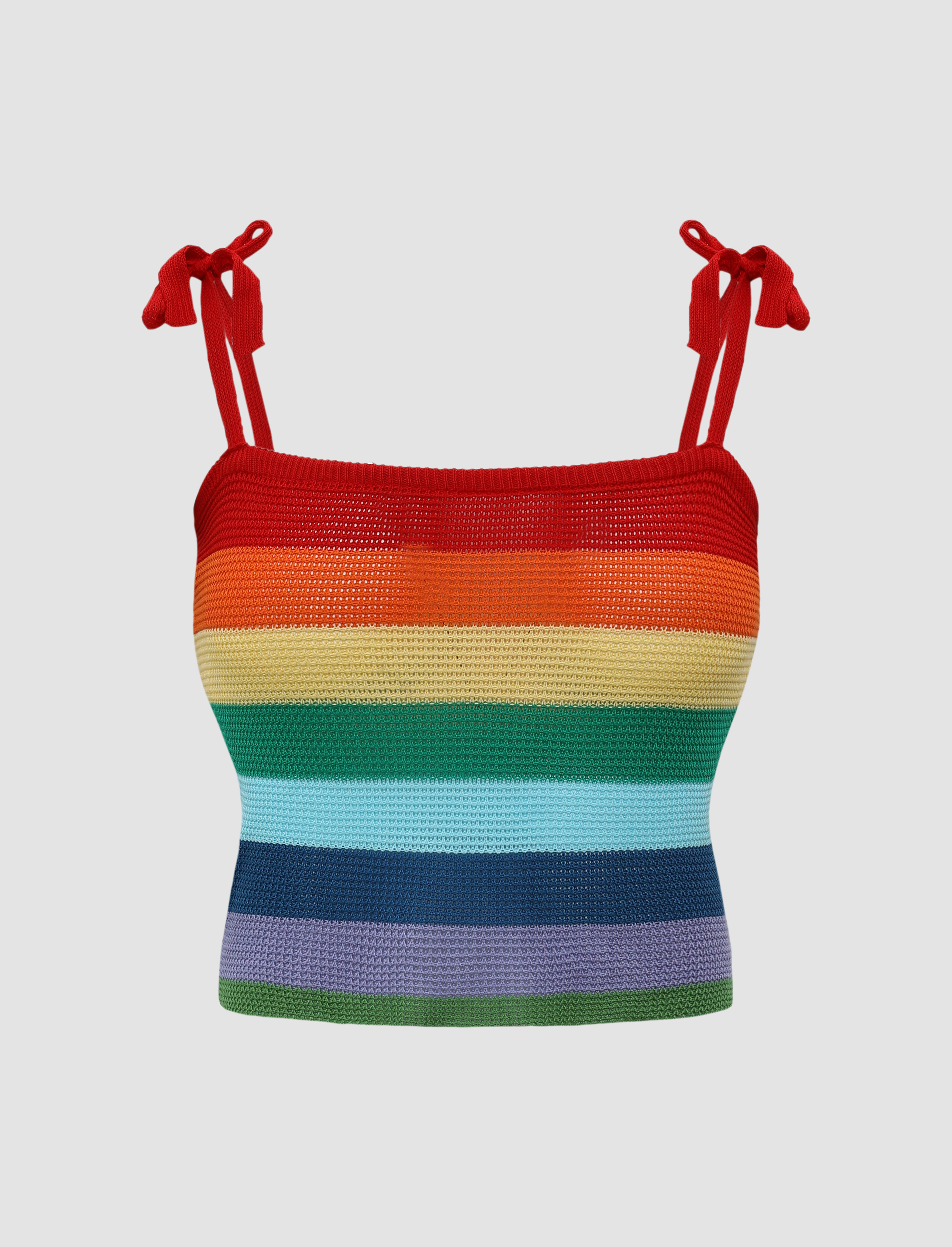 Rainbow striped best sale knitted top