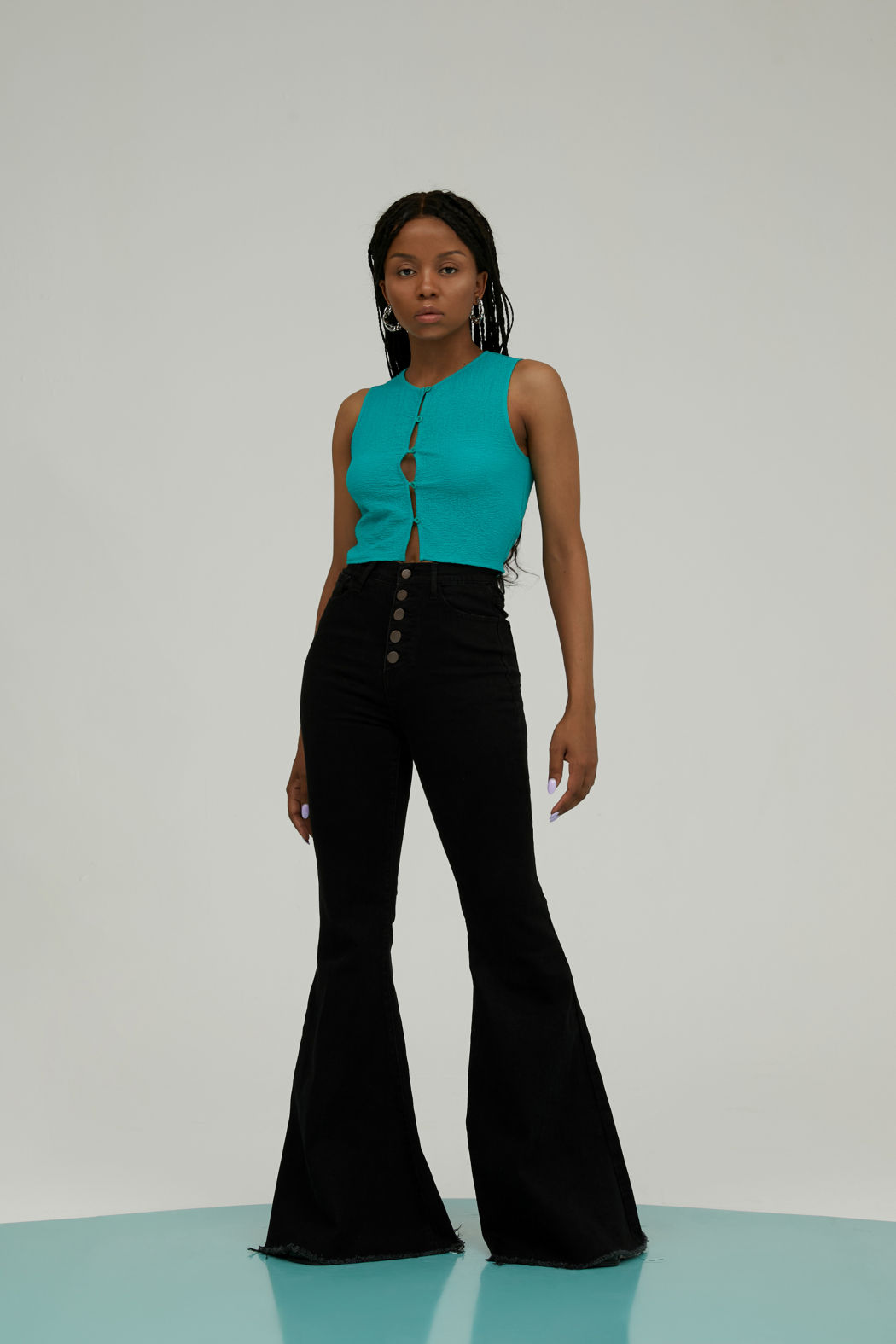 Low Rise Modern Denim Schlaghosen