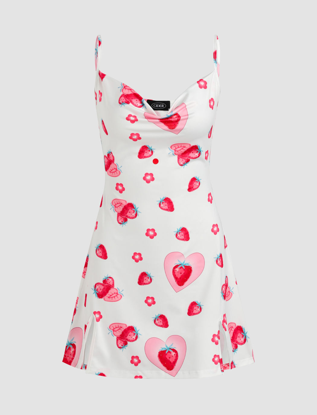 Strawberry Slit Cami Dress