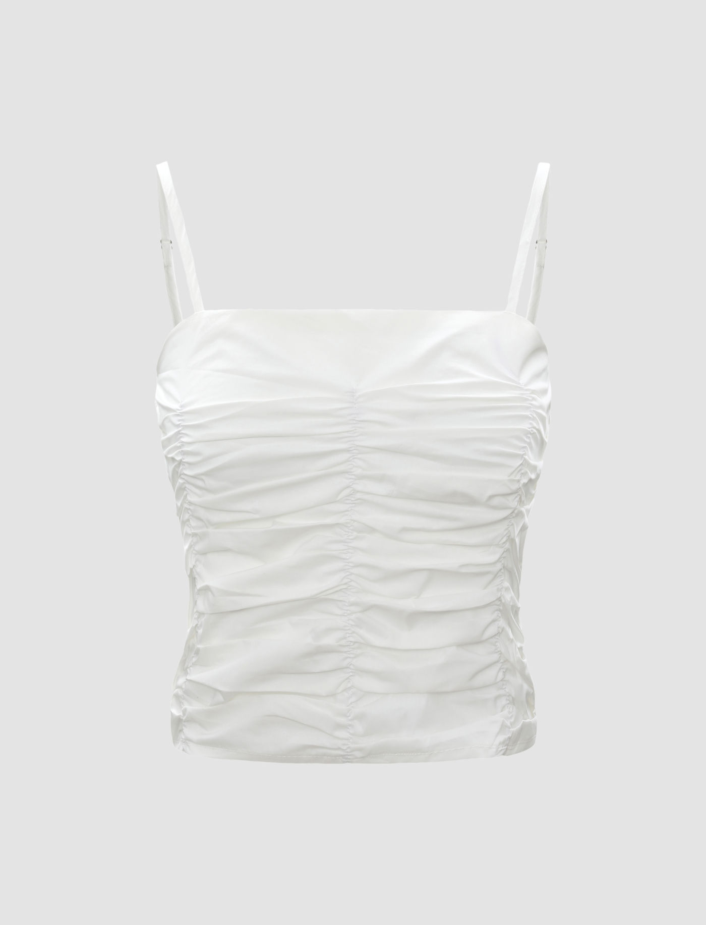 Weißes, gerafftes Camisole