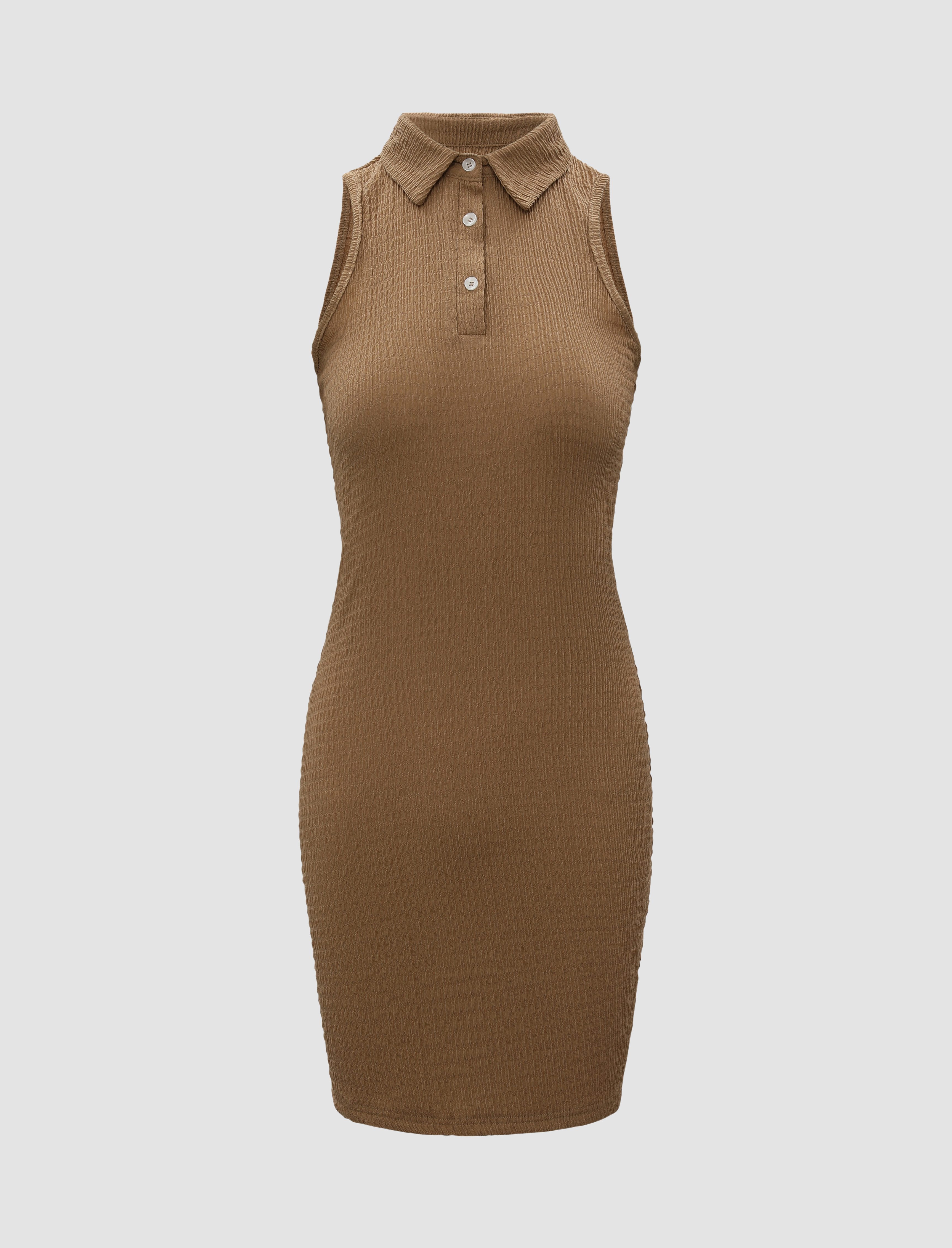 Brown Collared Dress Cider