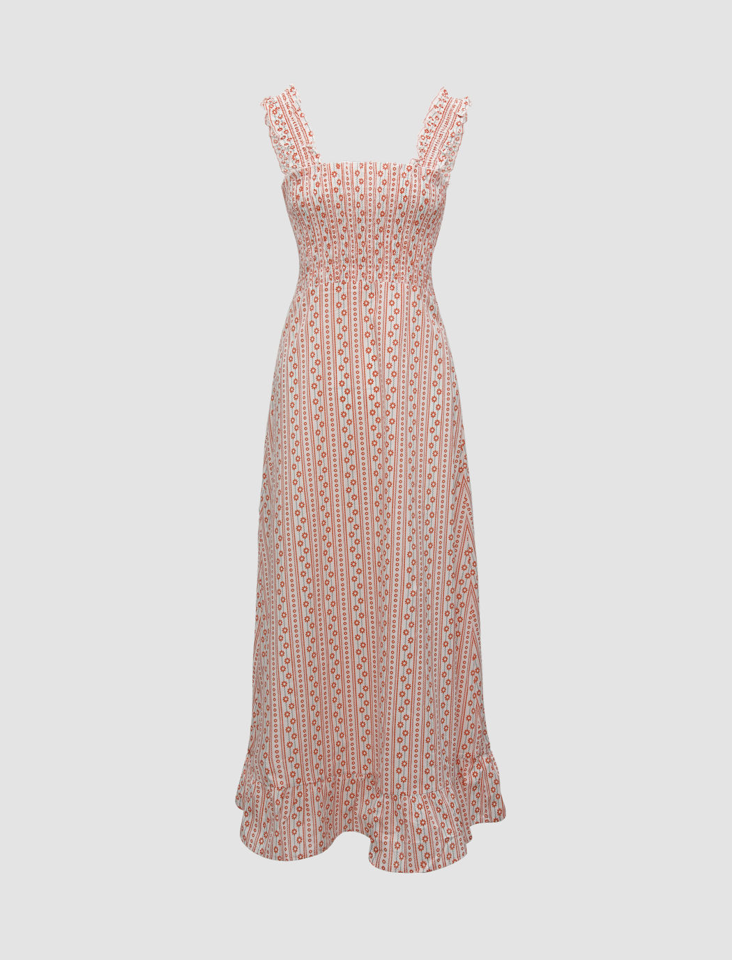 Rotes Blumenkleid
