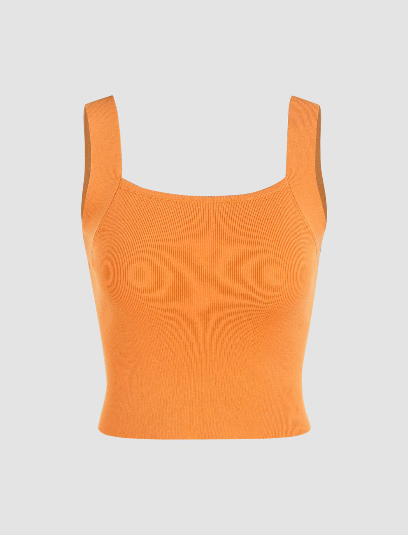 Orange Rib Tank Top