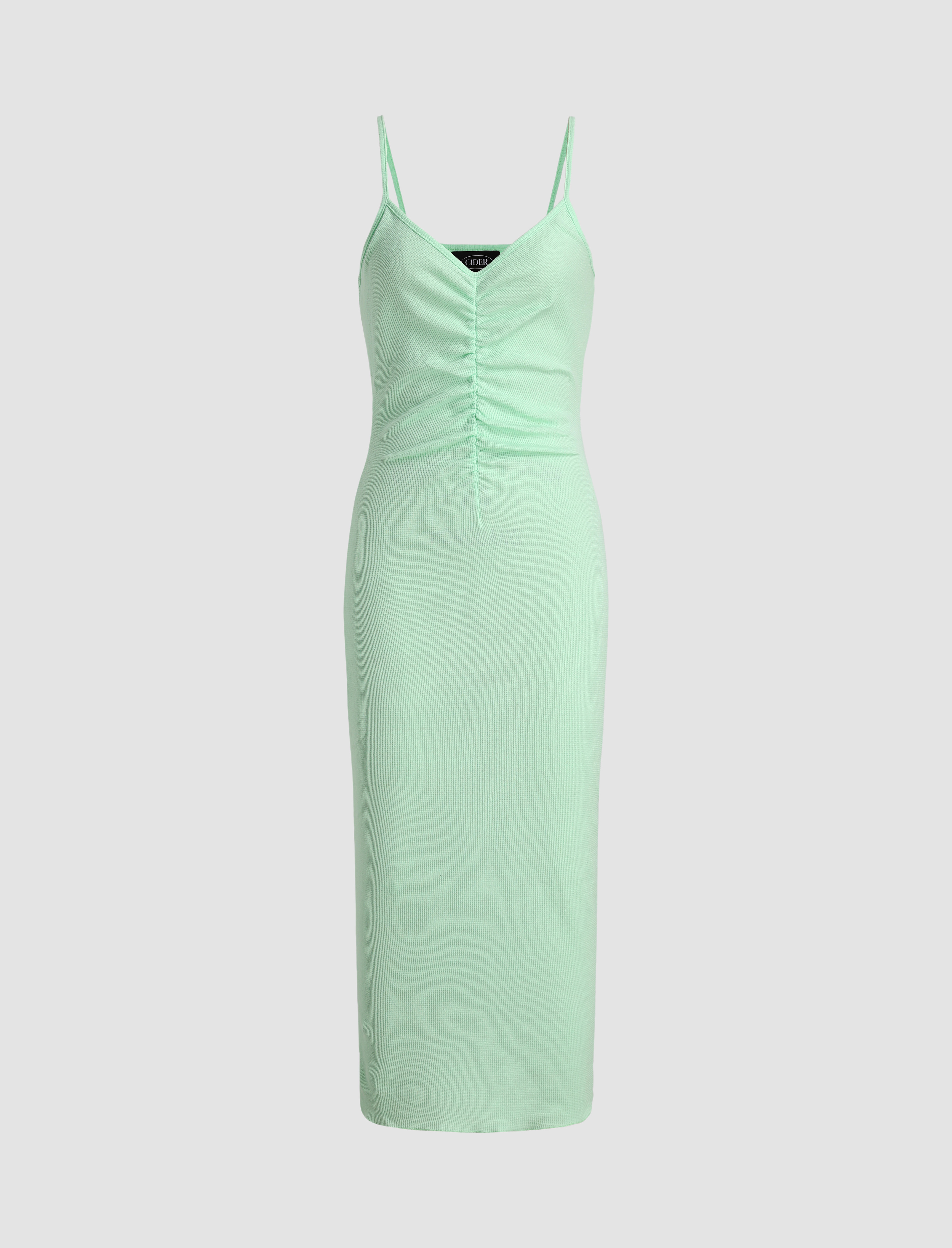 Green Ruched Cami Dress Cider
