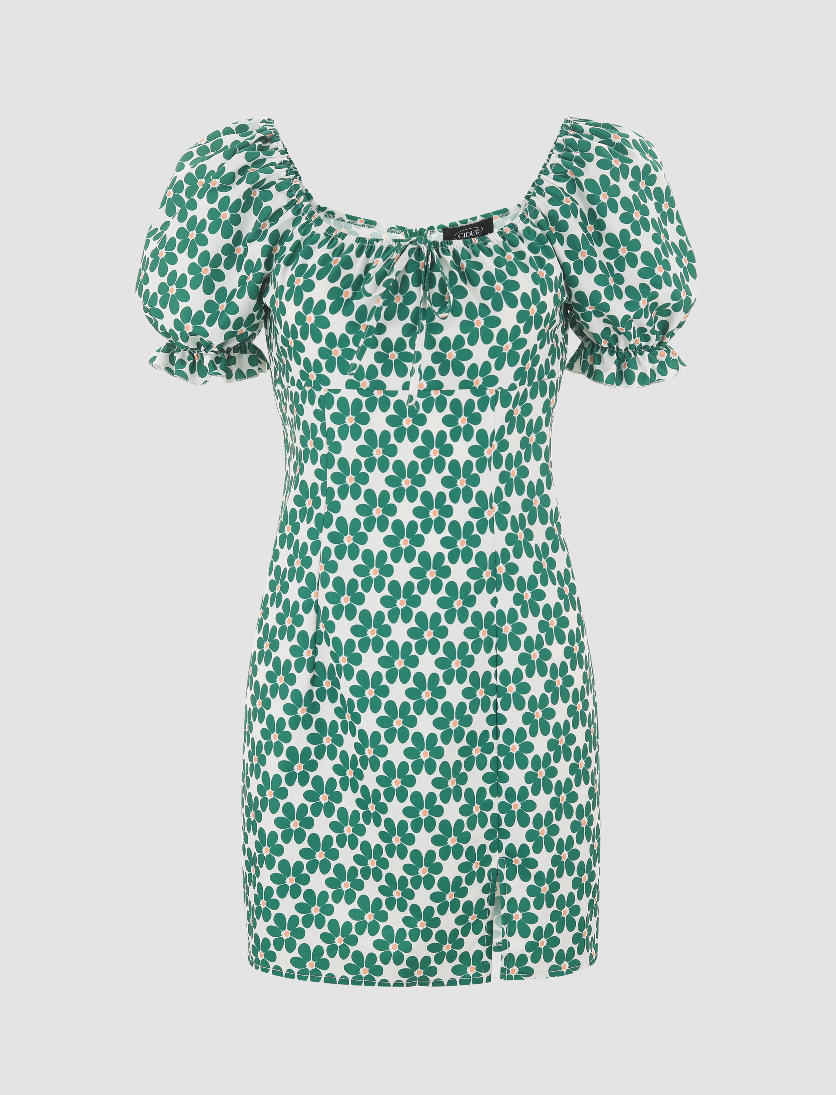 Floral Pattern Mini Dress