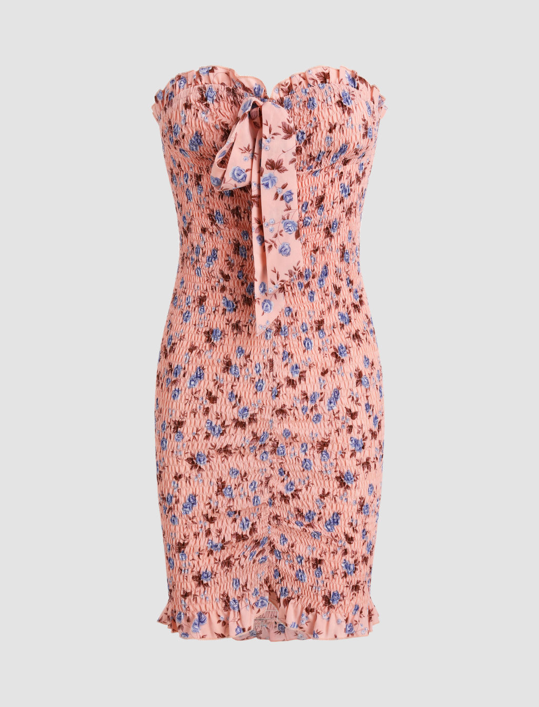 Rosa Minikleid mit Rosendruck