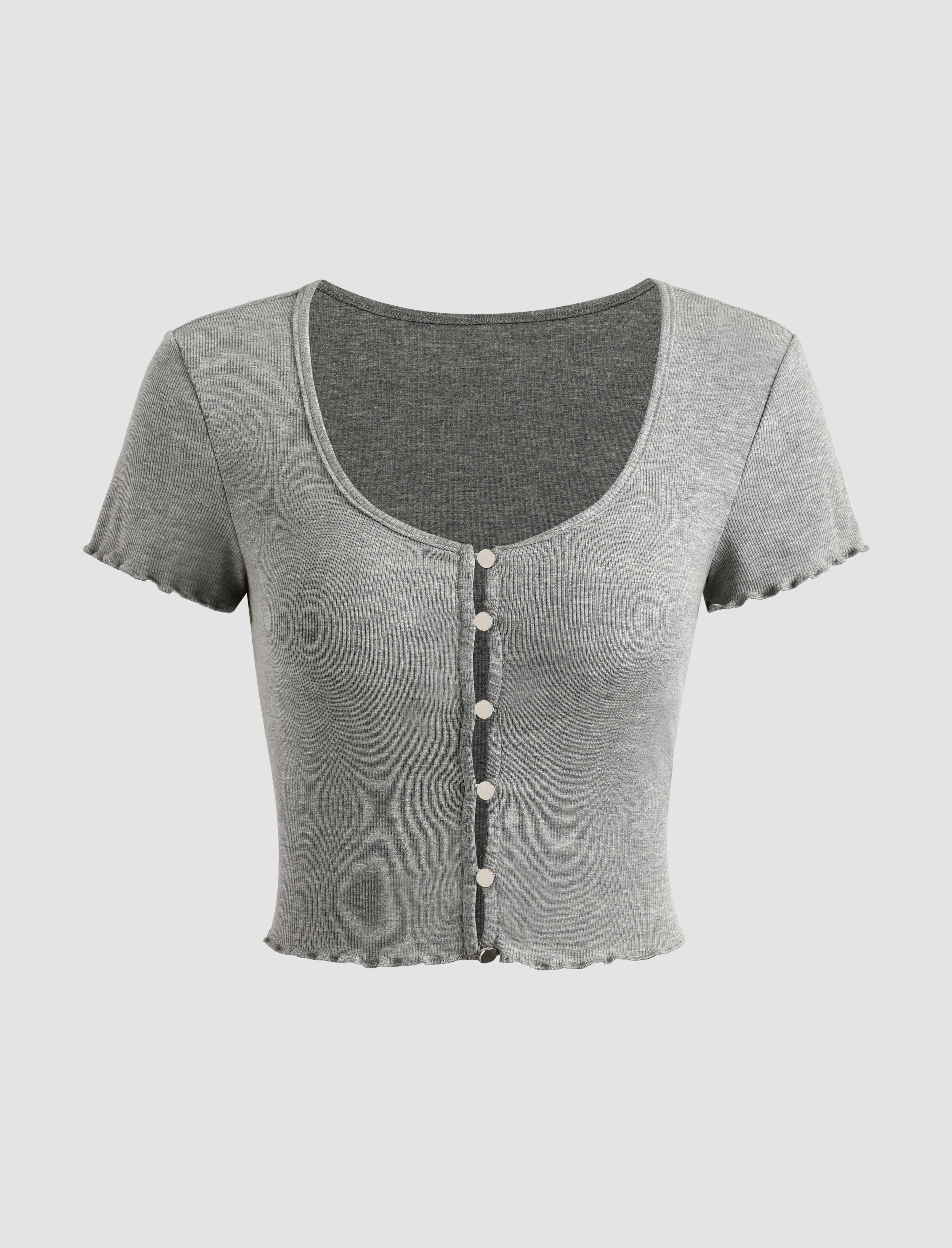 grey ruffle top