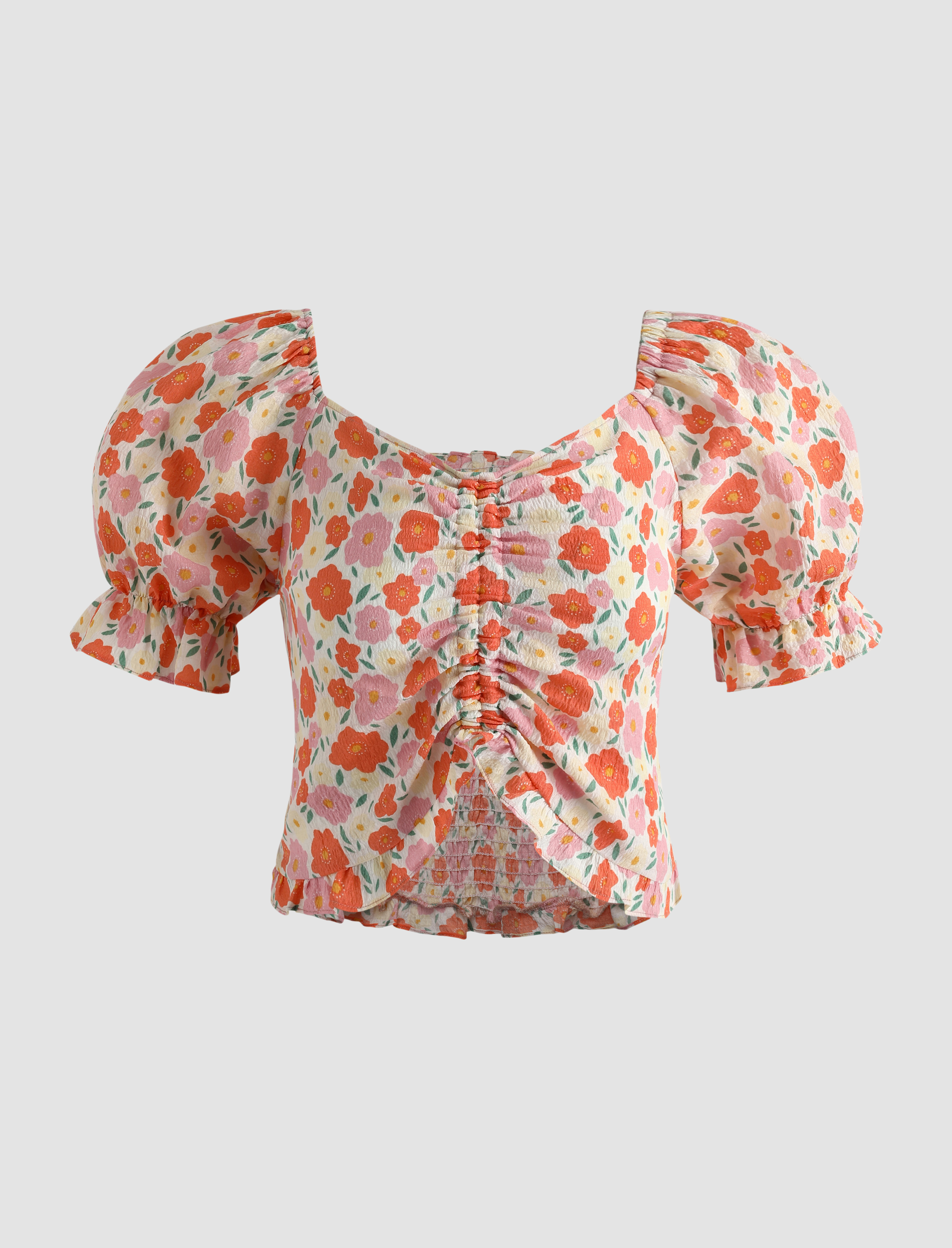 Summer Day Ruched Blouse - Cider