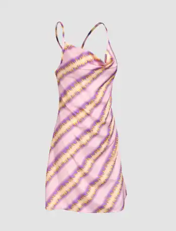 Funkelndes Minikleid mit V-Ausschnitt