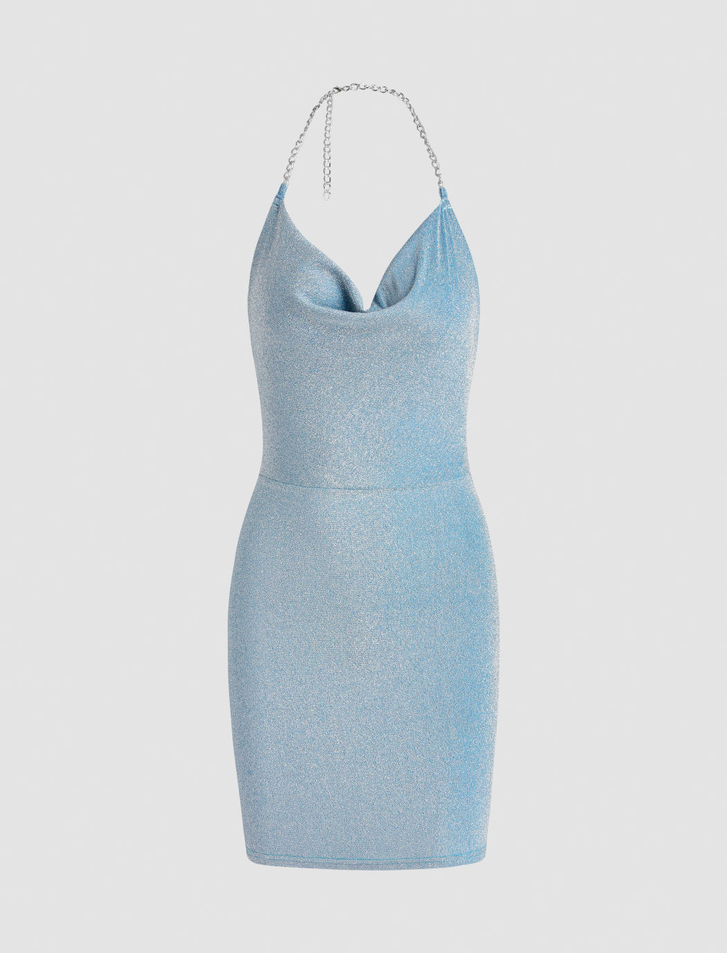 Halloween Glitter Chain Backless Bodycon Dress