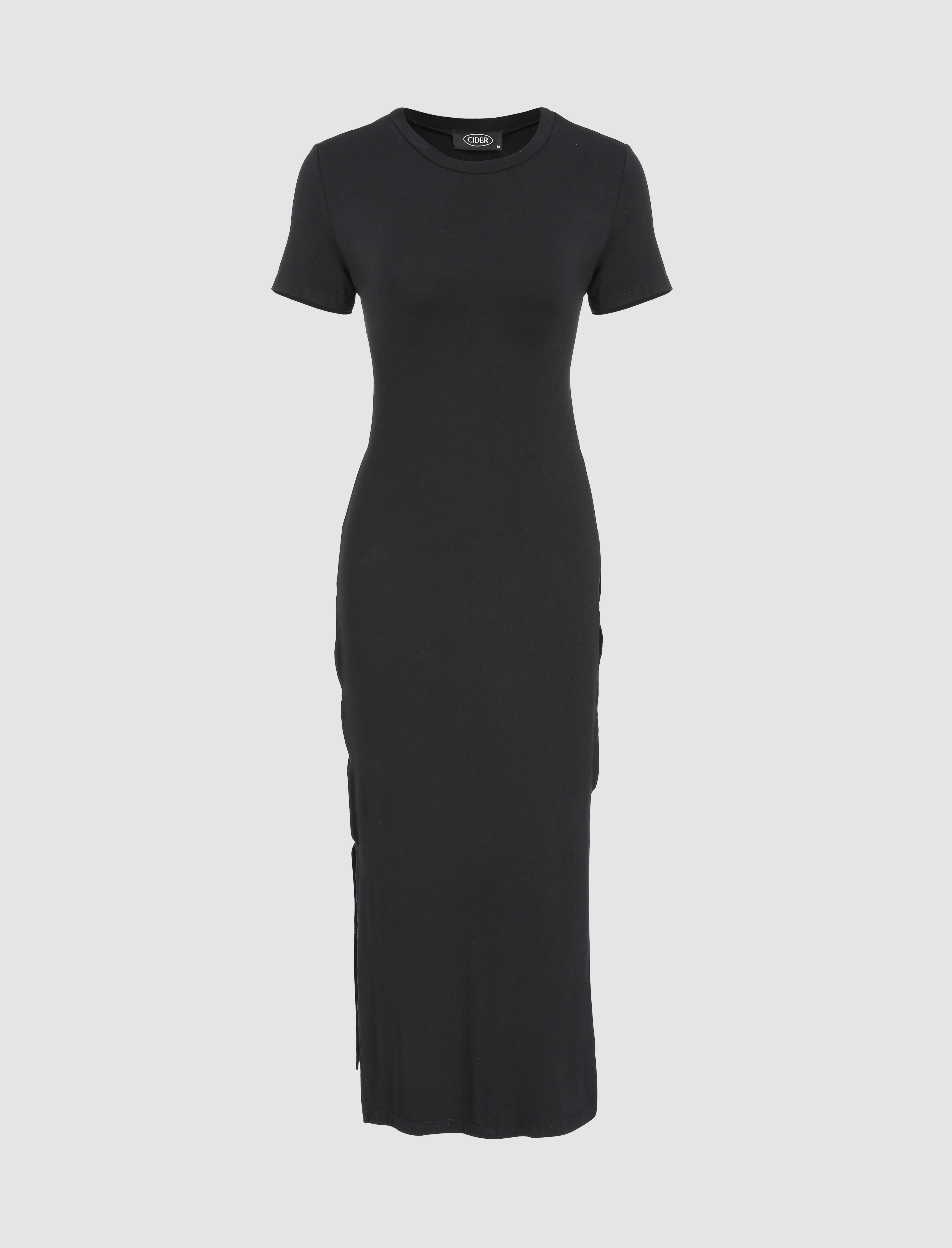 Black Hollow Midi Dress Cider