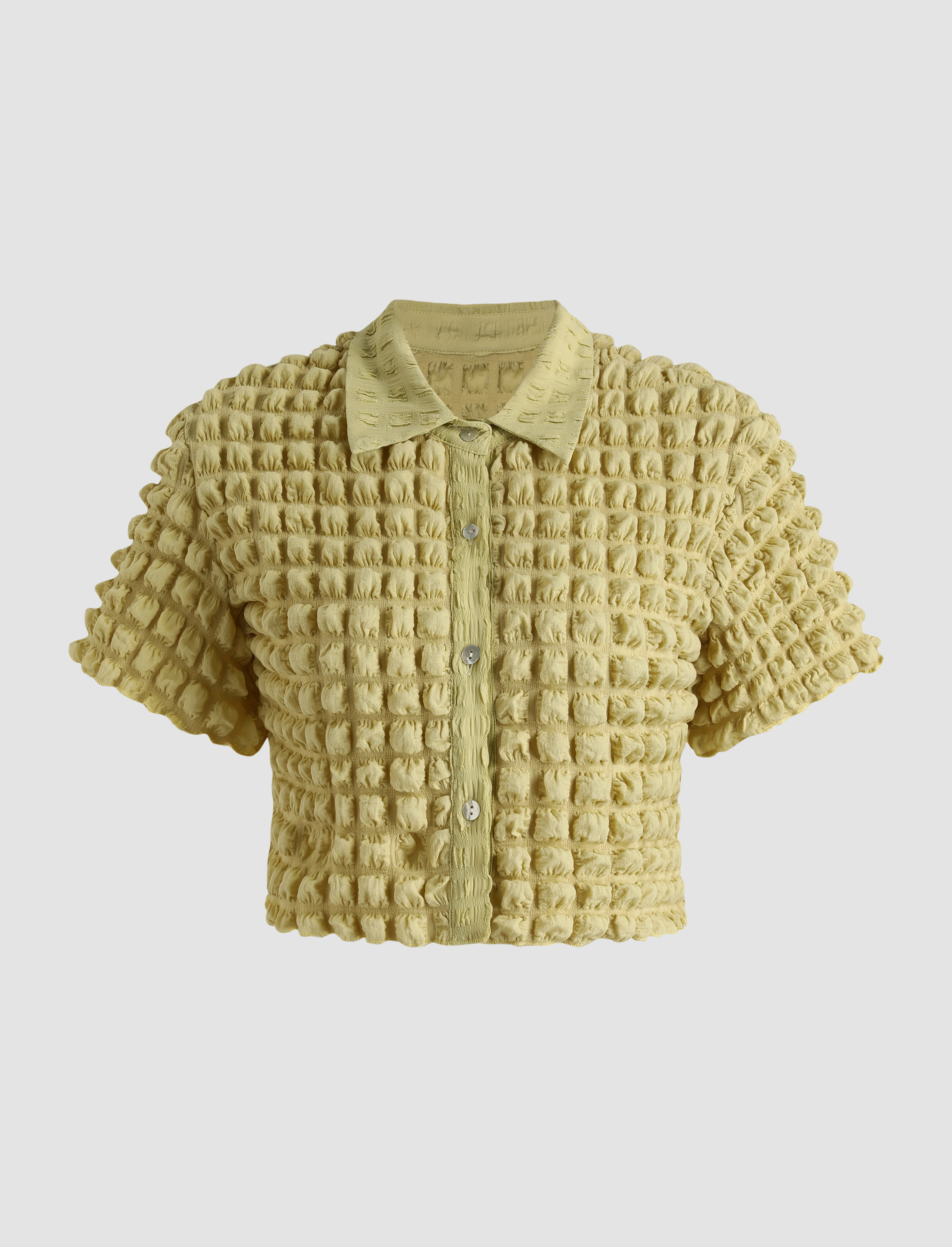 Yellowgreen Collar Top Cider