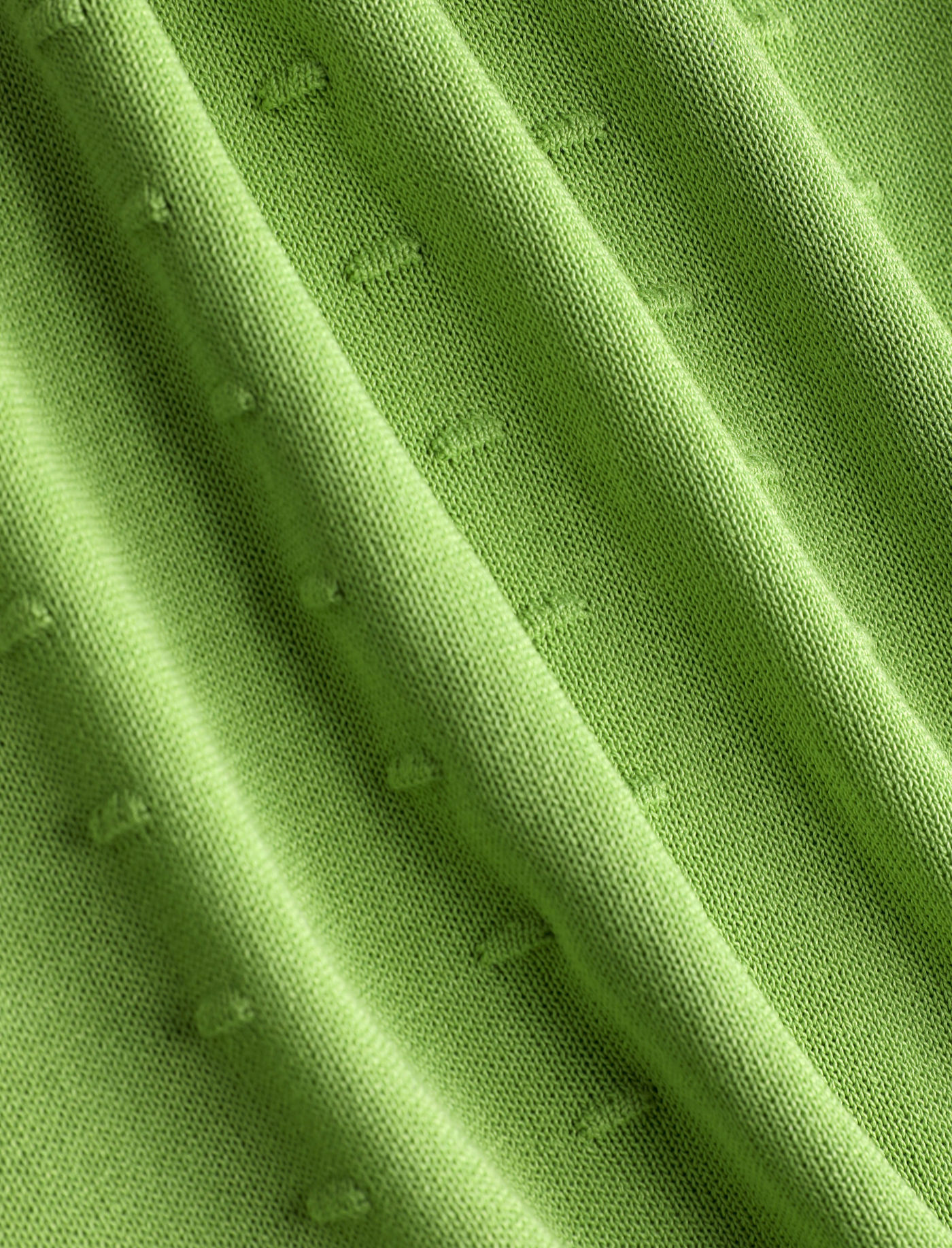 Robe Mini Verte à Franges sur l'Ourlet