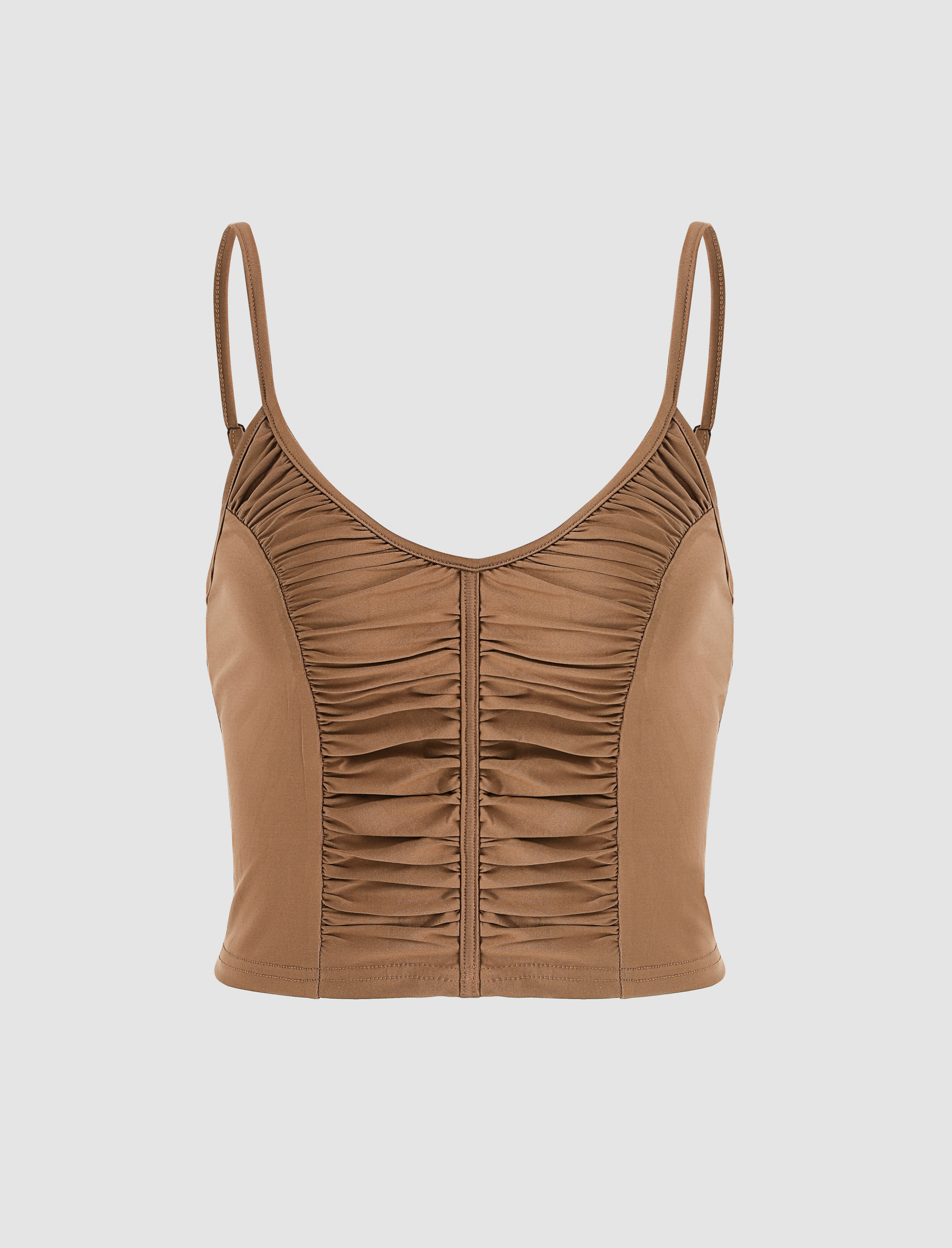 Brown Scoop Cami Top