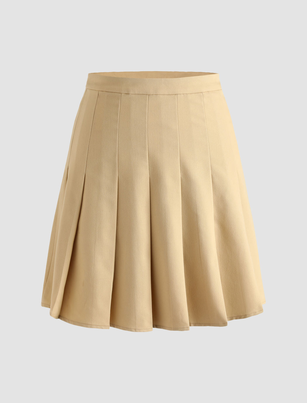 Falda plisada caqui