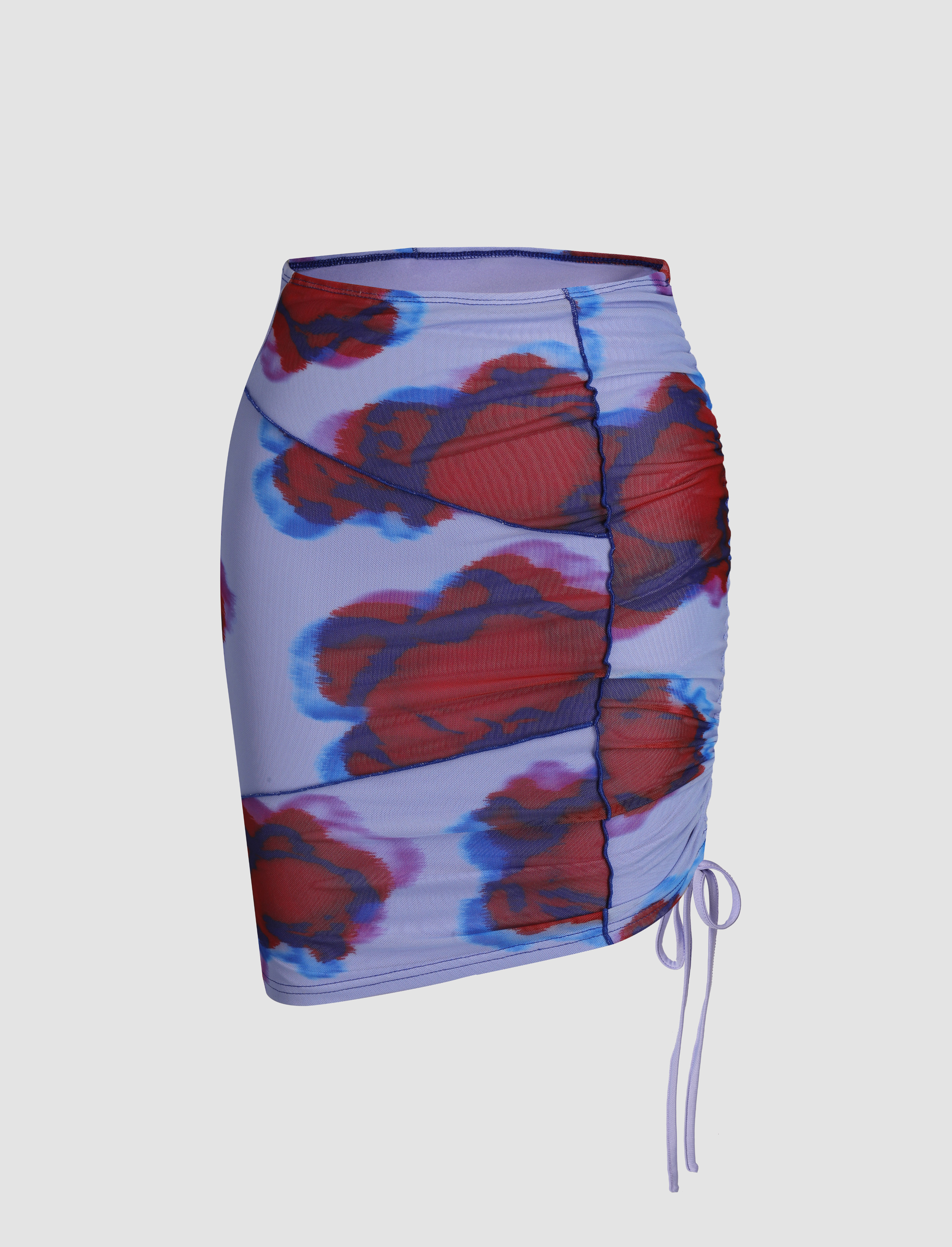 Dyed Mesh Mini Skirt Cider