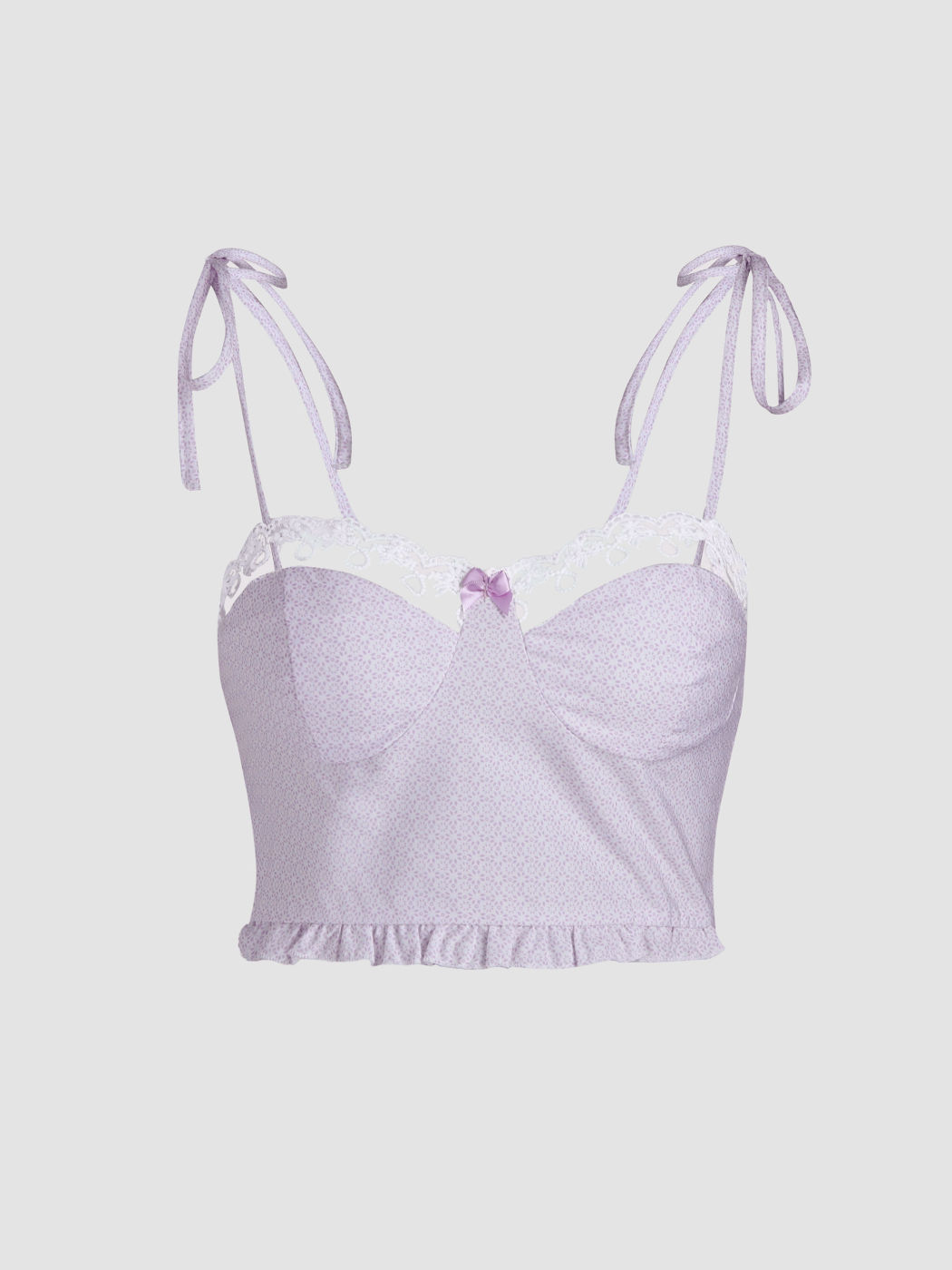 Weiches lila gerafftes Top