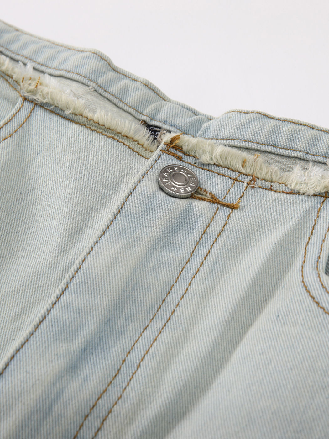 Ripped Midi Denim Shorts Cider