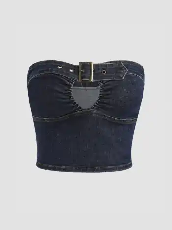 Cowgirl Denim Crop Top