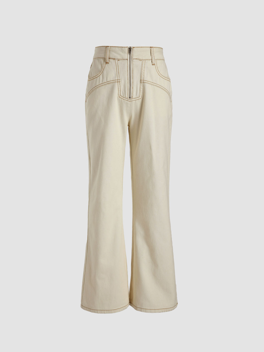 Jeans mit weißen Nähten