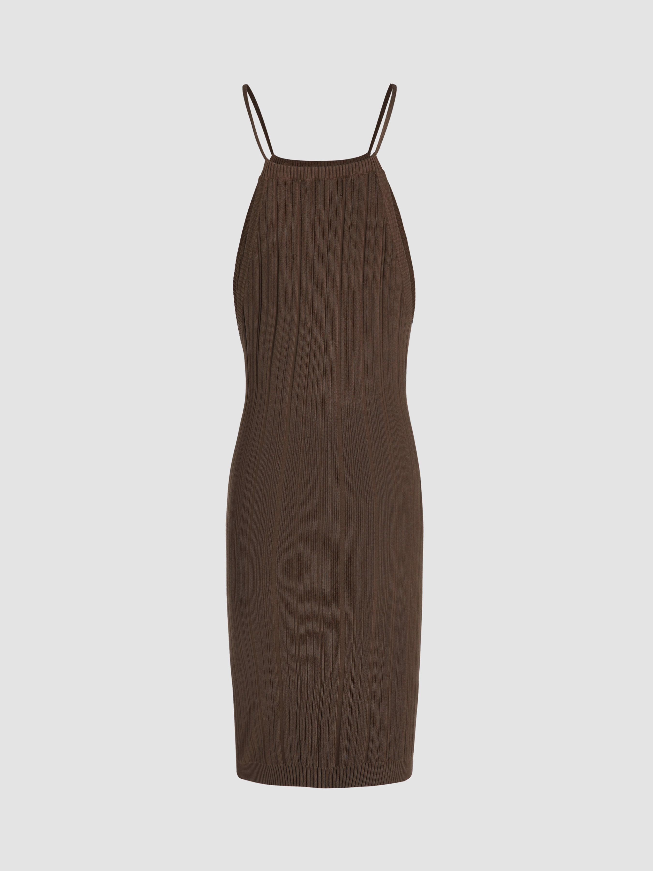 Brown Sleeveless Dress