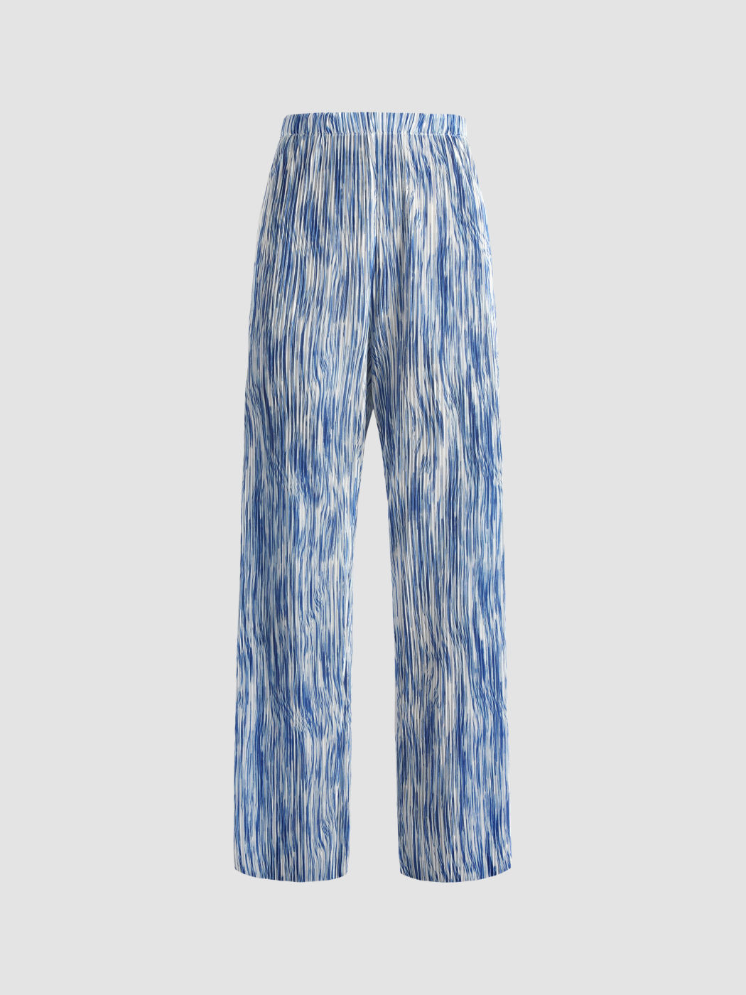 Blaue Krawattenhose mit geradem Bein