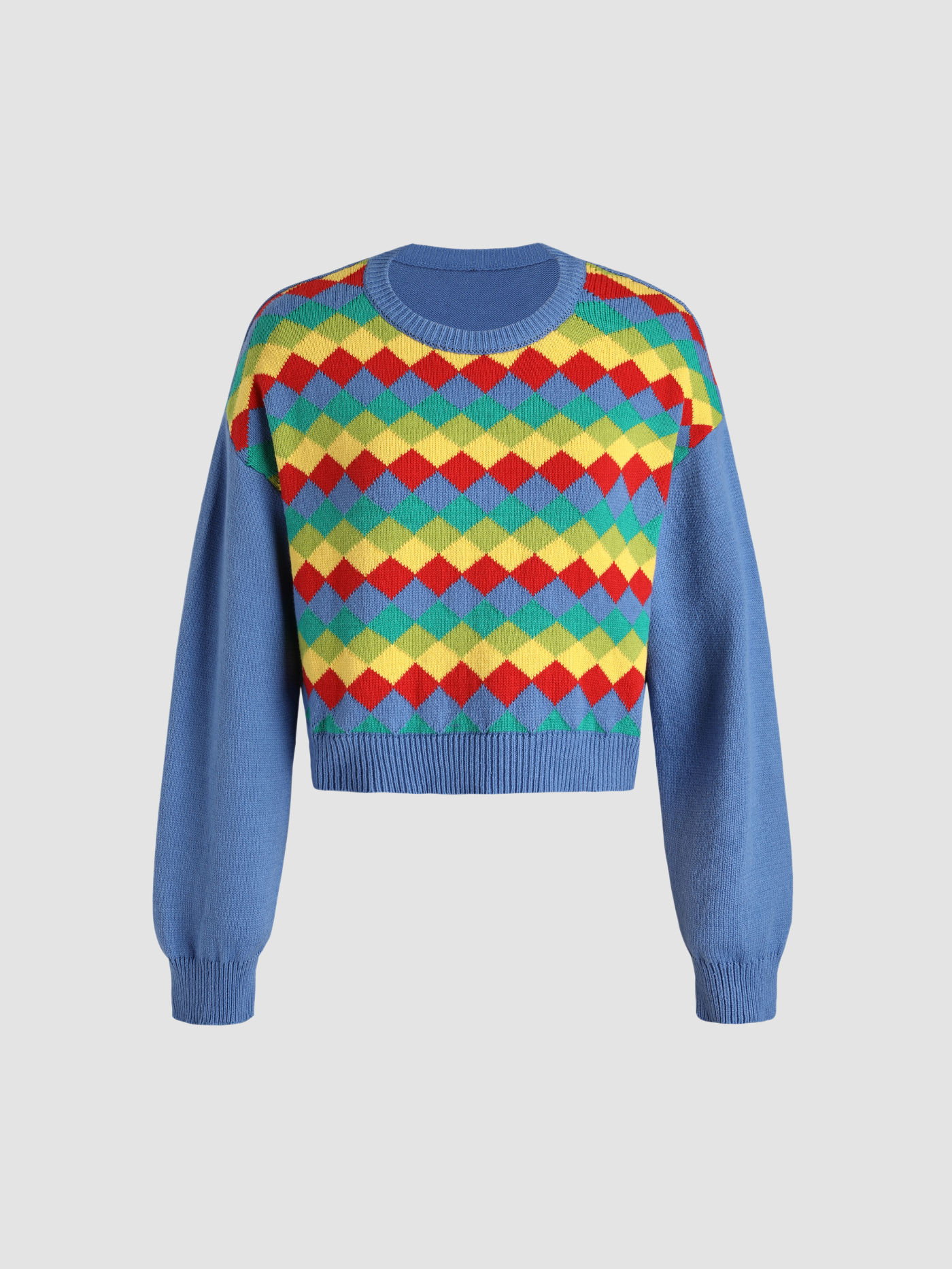 Argyle Print Sweater