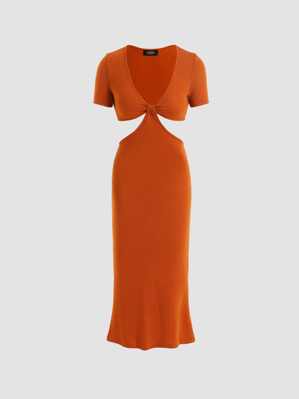 Figurbetontes Kleid mit ausgeschnittenem V-Ausschnitt