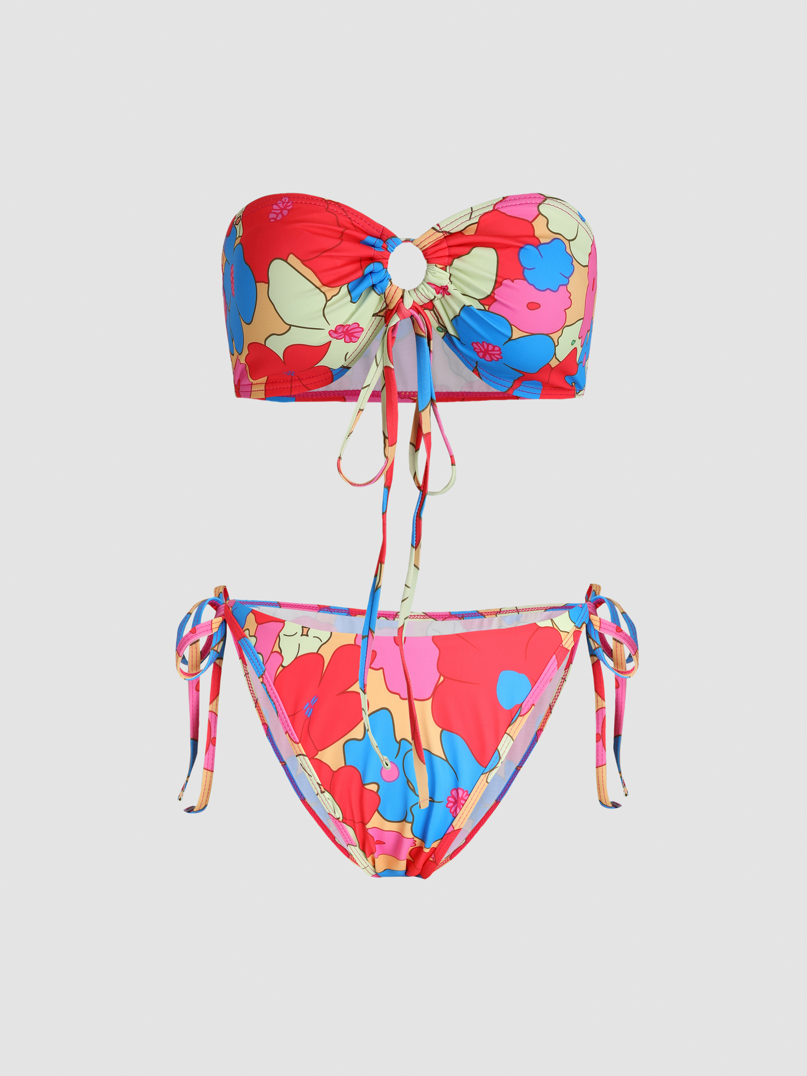 Aurelie Swimsuit, White Felicita Flowers