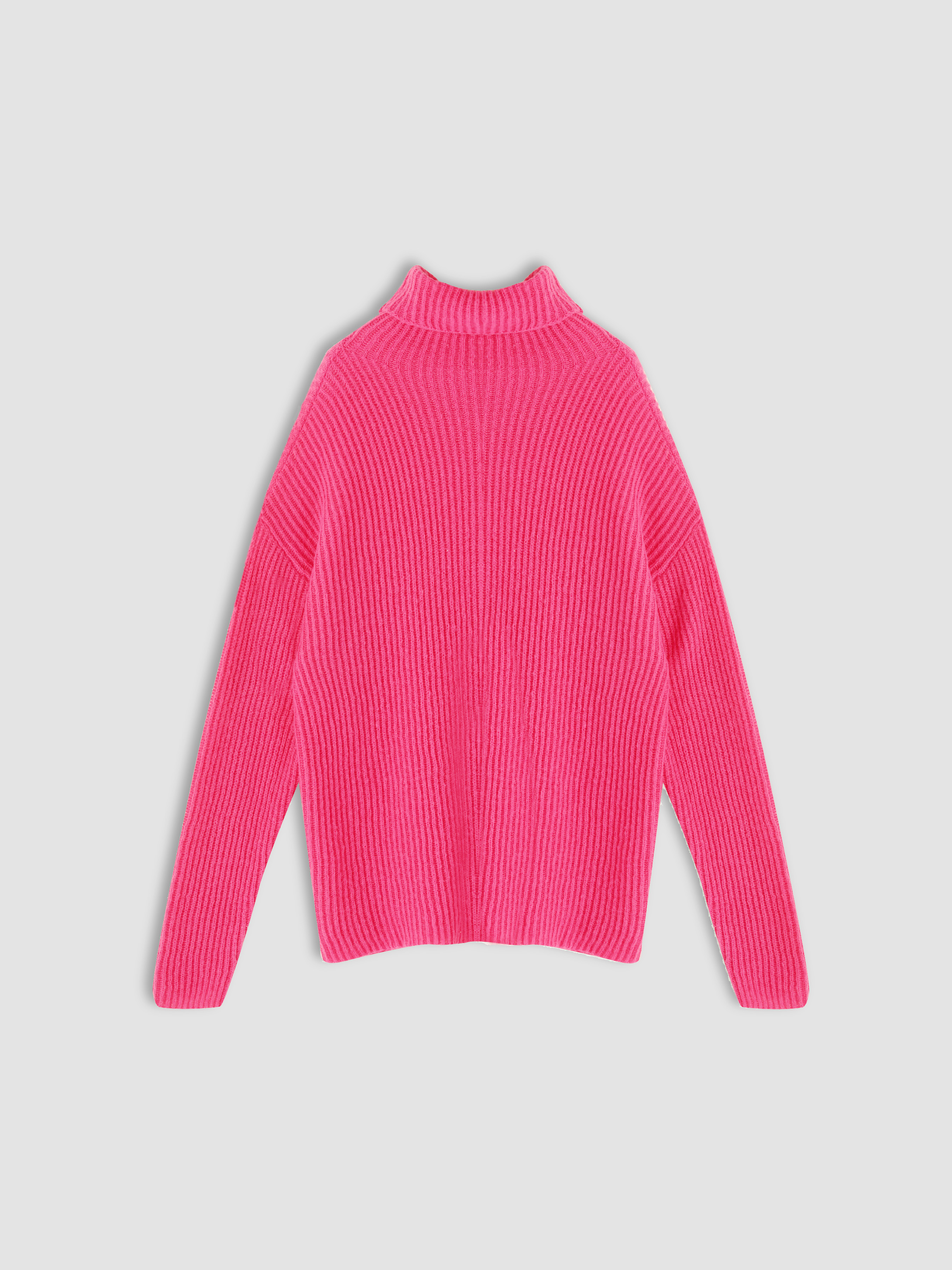 Barbiecore Cozy Gal Pink Knit Turtleneck Sweater