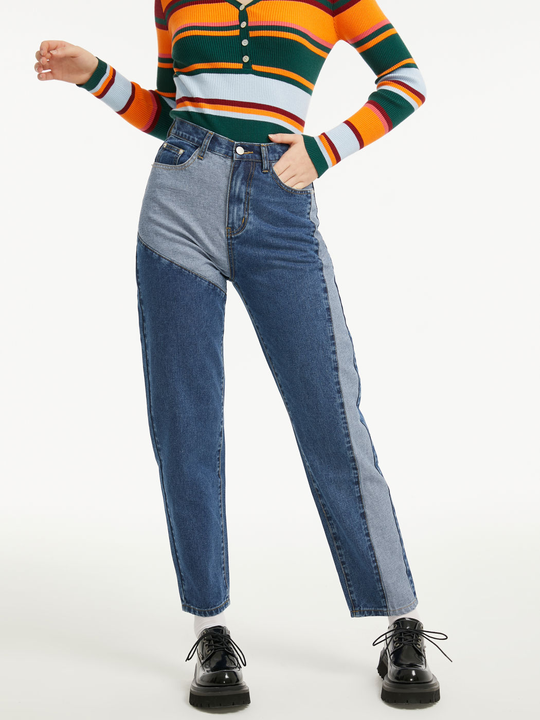 Patchy Straight Leg Jeans