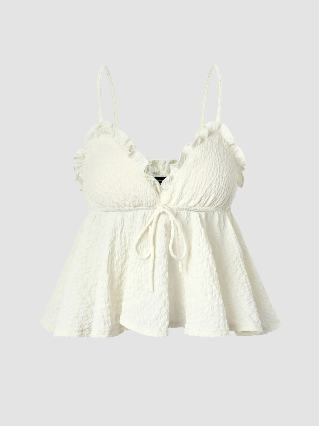 Ruffle Hem VNeck Cami Top